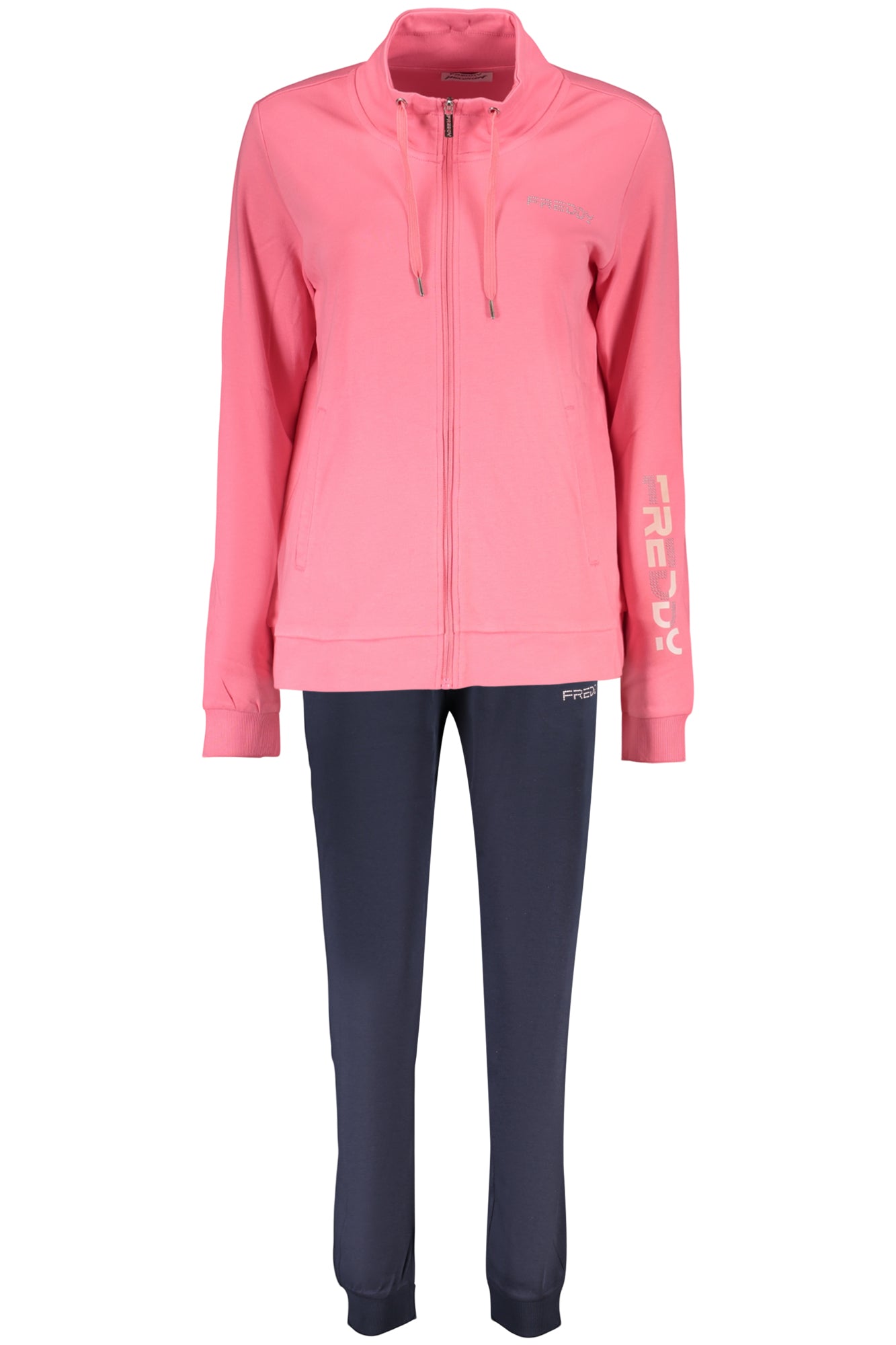 FREDDY Damen Sweatshirt – mit Taschen, mit Reißverschluss Rosa