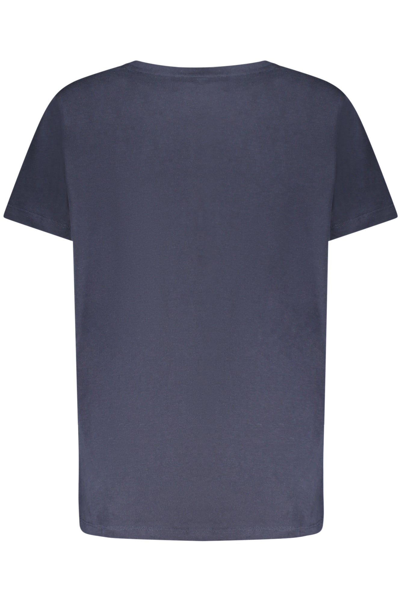 FREDDY Damen Kurzarm T-Shirt Schwarz – Weithals mit Logo-Druck | soulluna.de Blau