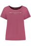 FREDDY Lila Kurzarm-T-Shirt Damen – Strass-Applikation & Logo-Print | soulluna.de Violett