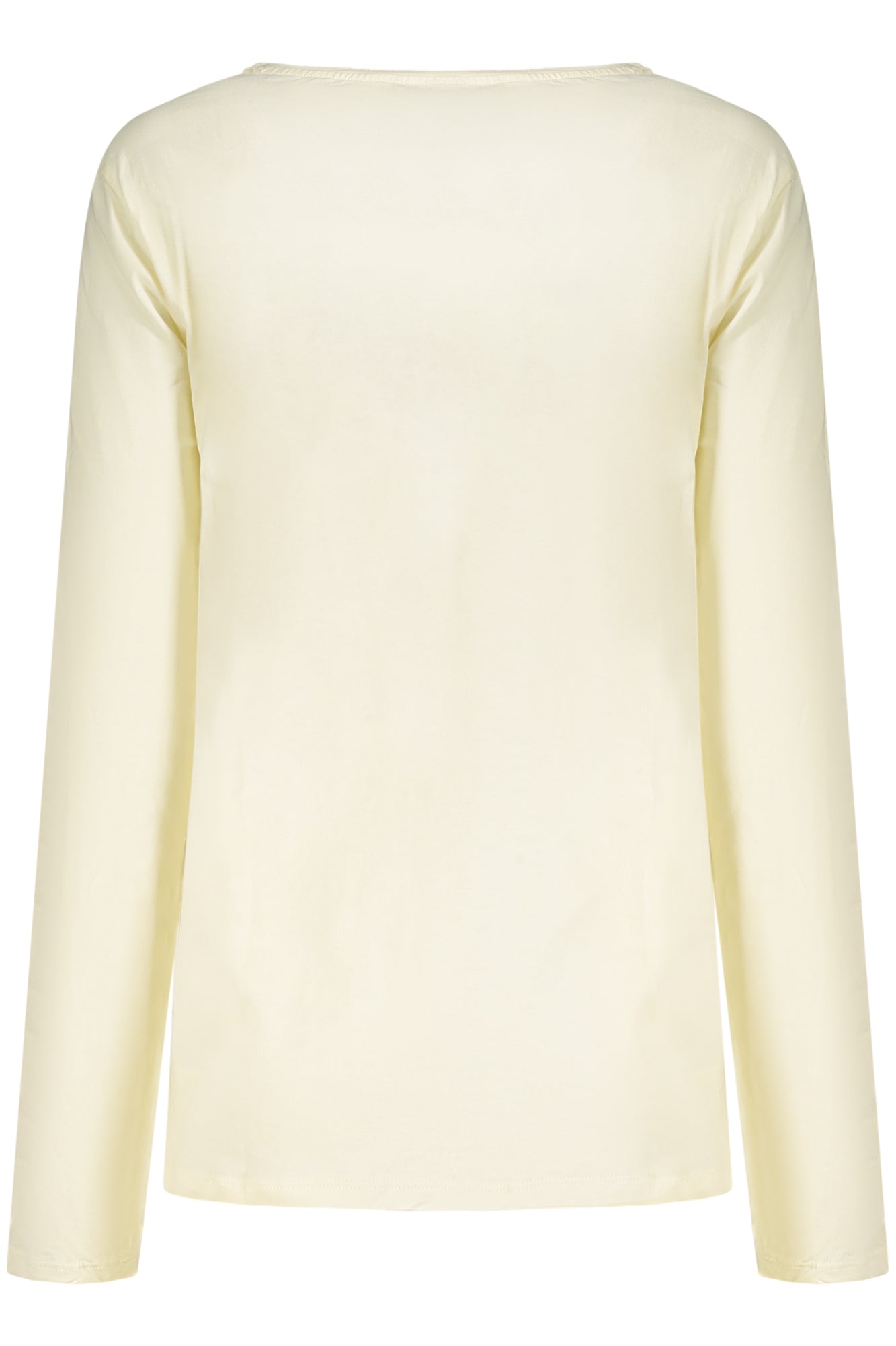 FREDDY Damen Langarm T-Shirt Schwarz – Weithals Basic für Herbst/Winter Weiß