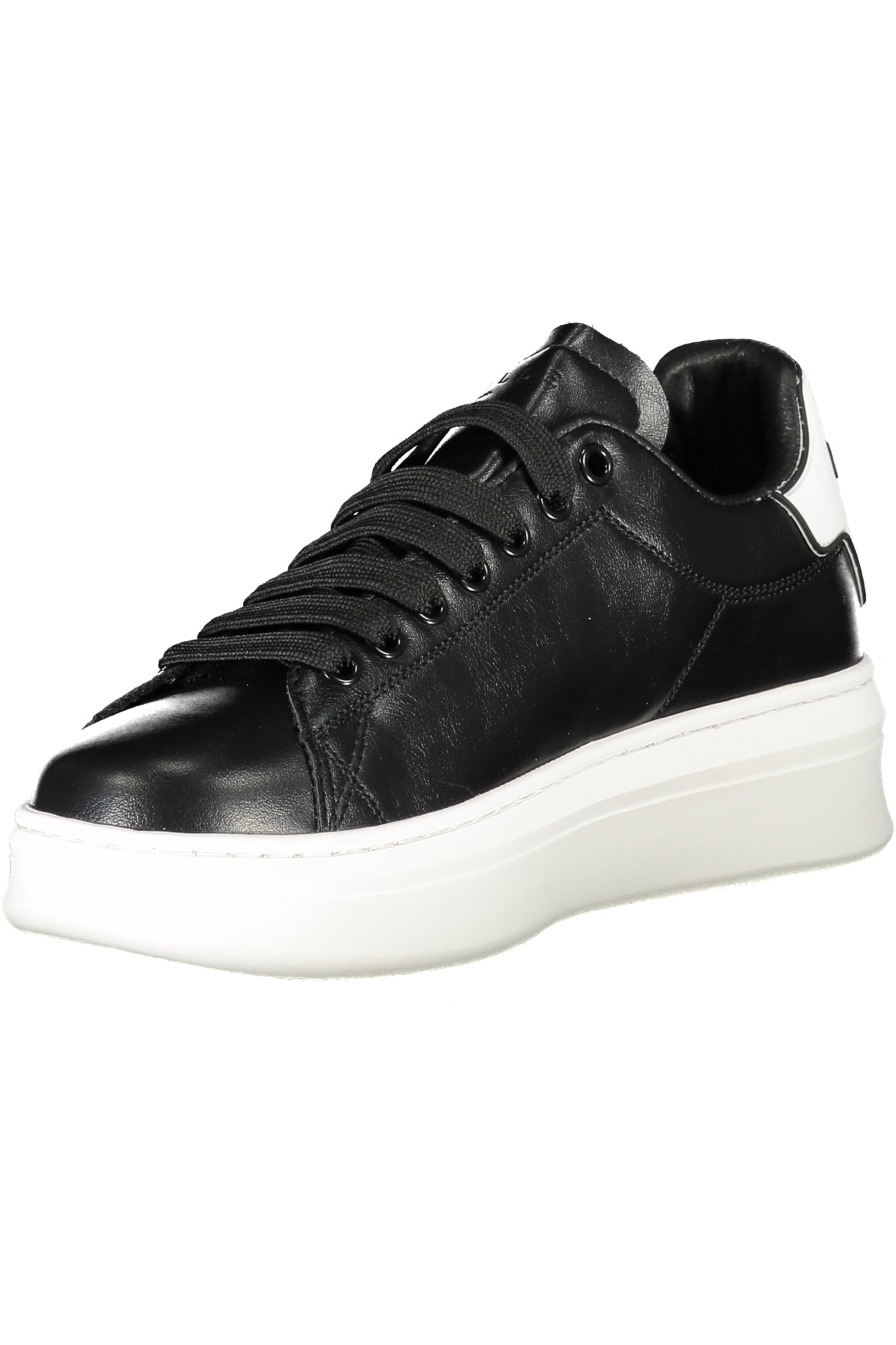 GAELLE PARIS Damen Sneaker – Sportschuhe mit Schnürsenkern Schwarz