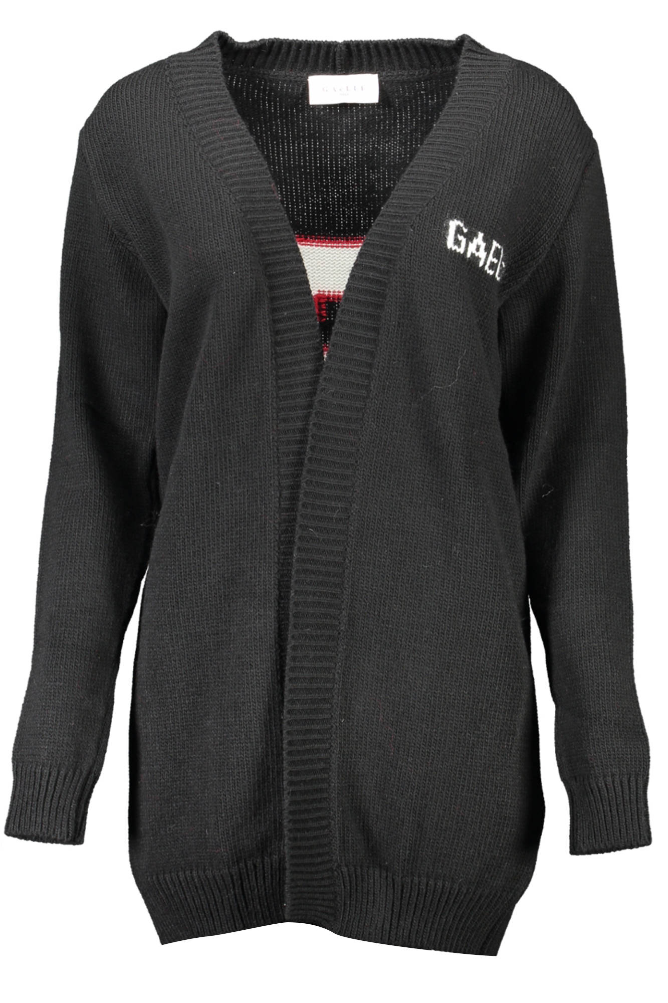 GAELLE PARIS Cardigan Damen Rot – Langarm-Strickjacke mit Stickerei | Italienische Qualität Schwarz