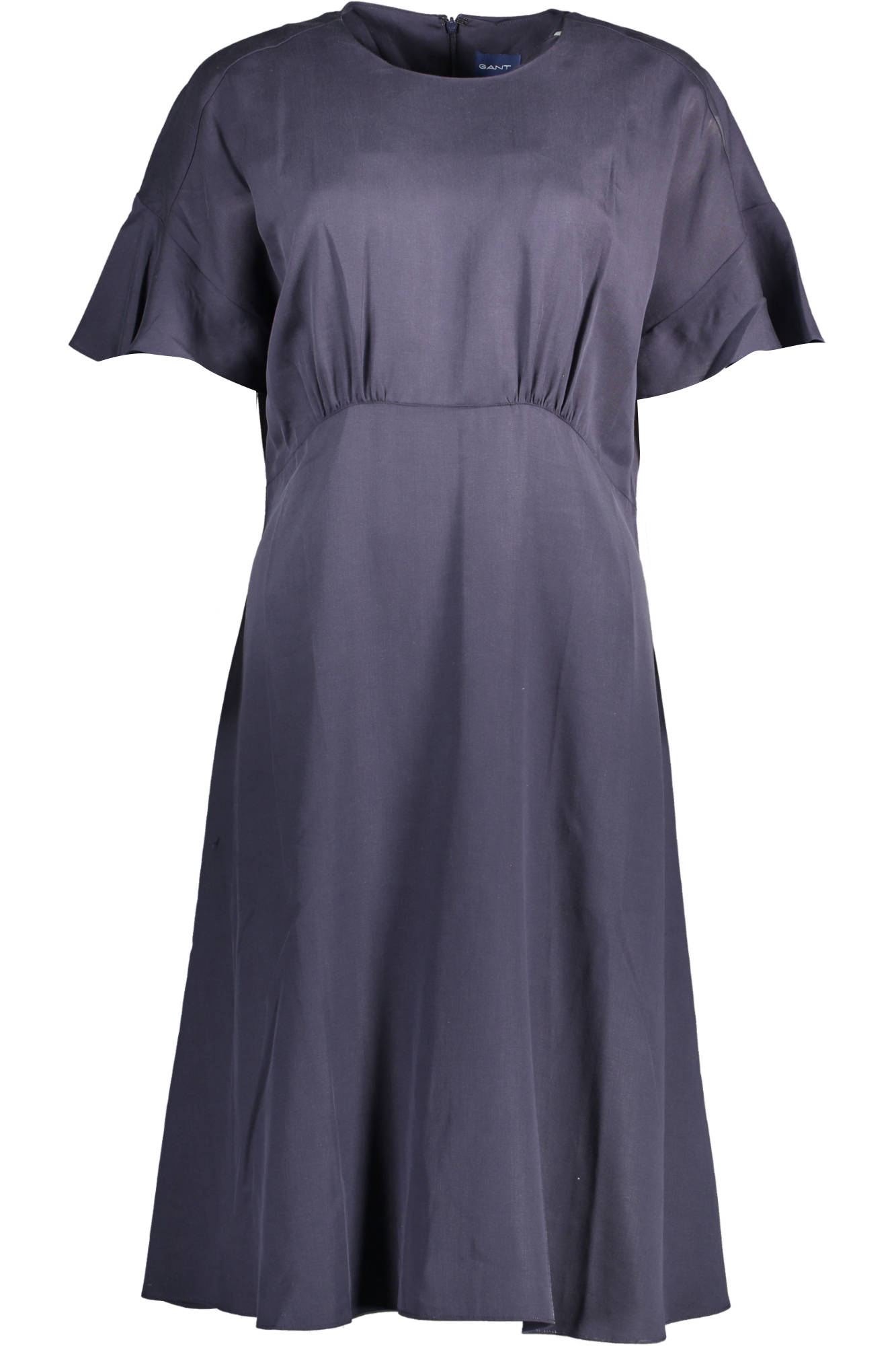 GANT Kurzes Damenkleid Blau – Lyocell Sommerkleid mit Rundhalsausschnitt | soulluna.de Blau