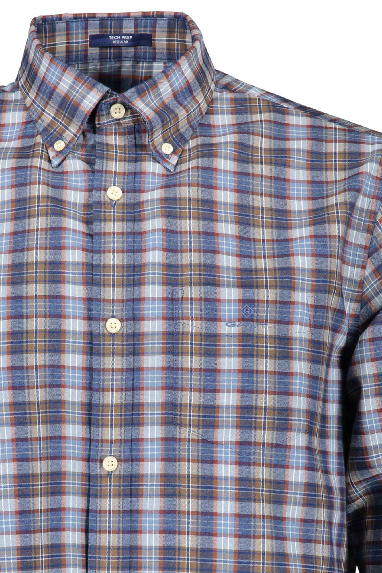 GANT Langarmhemd Herren – Blaues Regular Fit Hemd für Herbst/Winter Blau