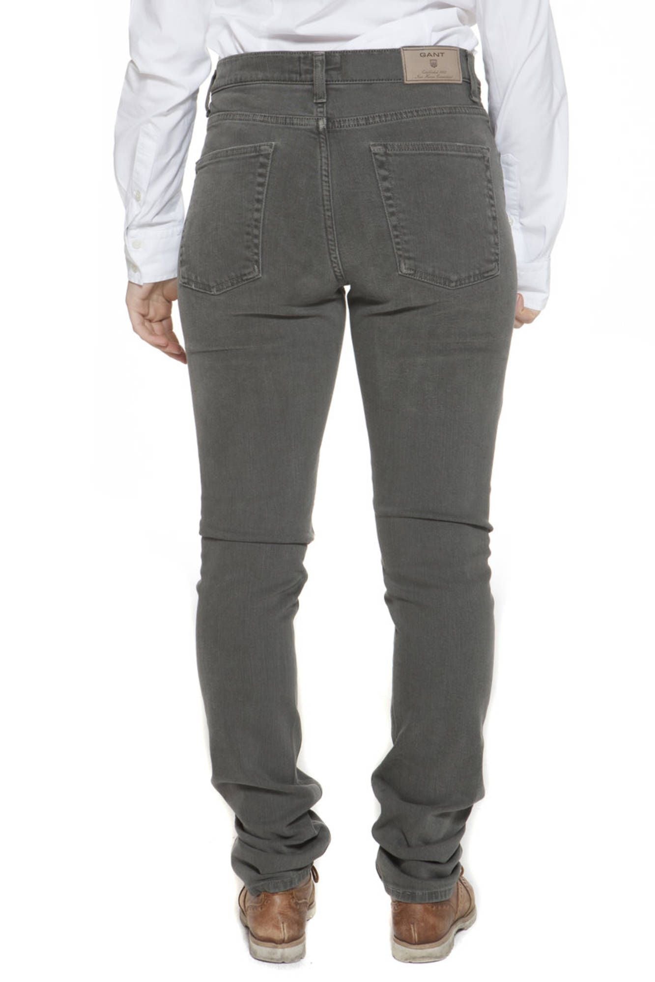 GANT Damenhose Grün – 5-Pocket Design mit schmalem Bein für Herbst/Winter Grün