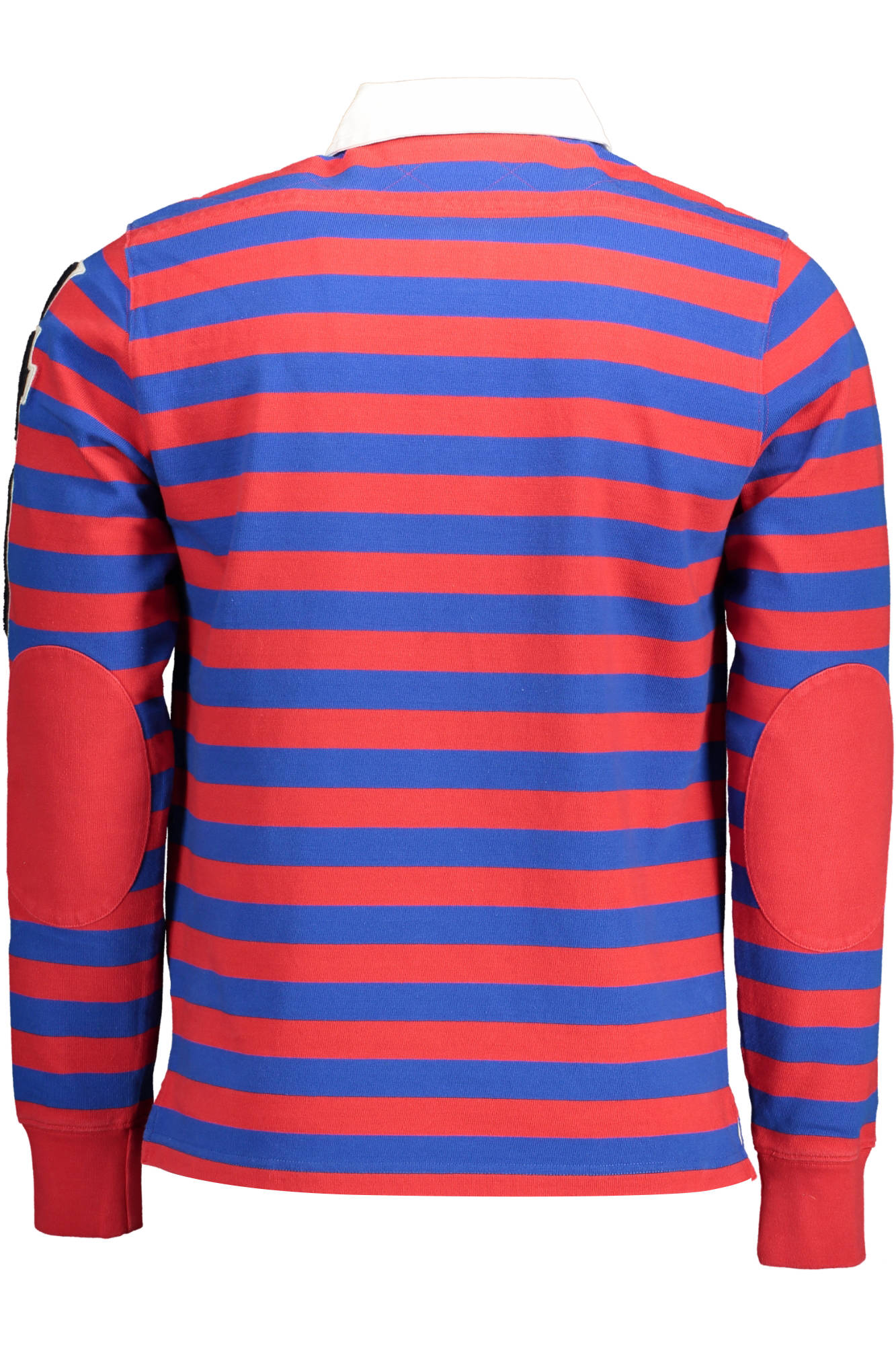 GANT Poloshirt Herren – Rotes Langarm-Shirt mit Kontrastdetails und Ellbogen-Patches Rot