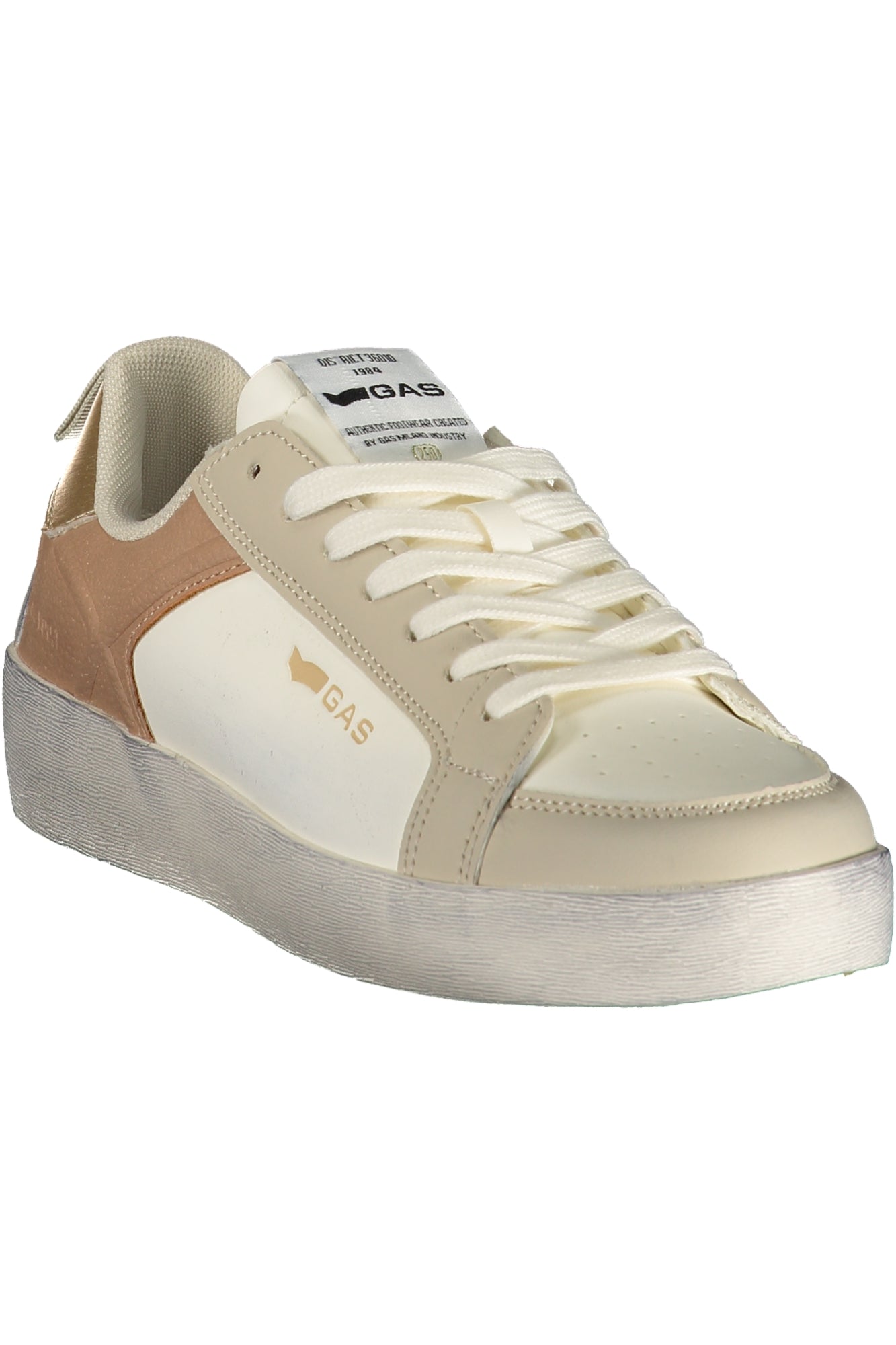 GAS Damen Sneaker – Sportschuh mit Schnürsenkeln, sportlich Weiß