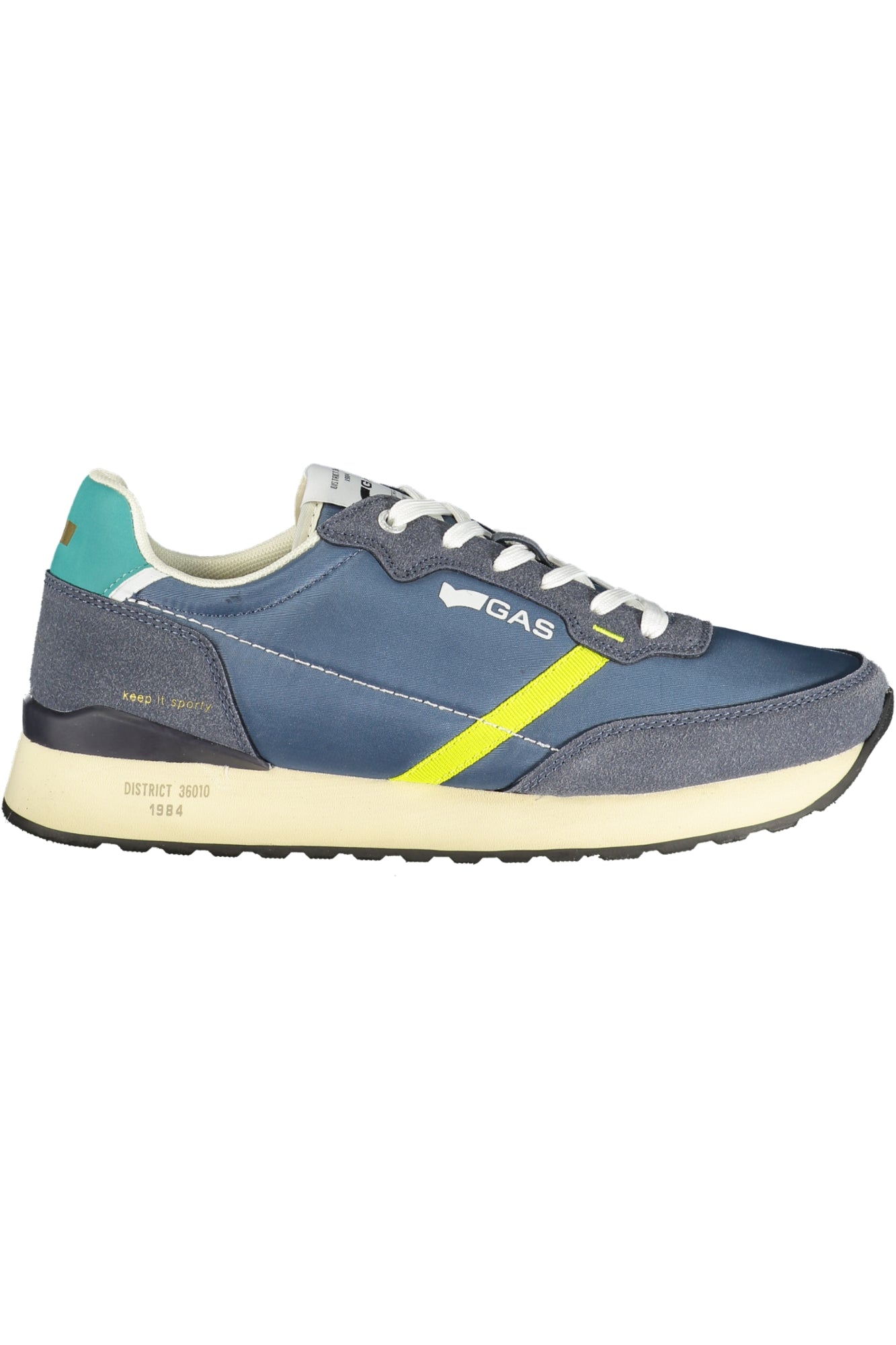 GAS Herren Sneaker – Sportschuh mit Schnürsenkeln, sportlich Blau