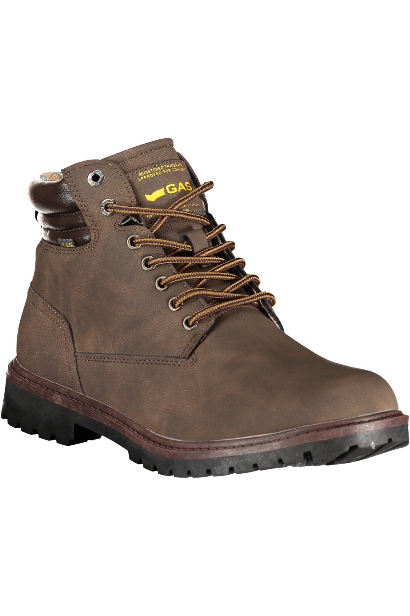GAS Footwear Herrenstiefel Beige – Schnürstiefel für Herbst/Winter mit herausnehmbarem Fußbett Braun