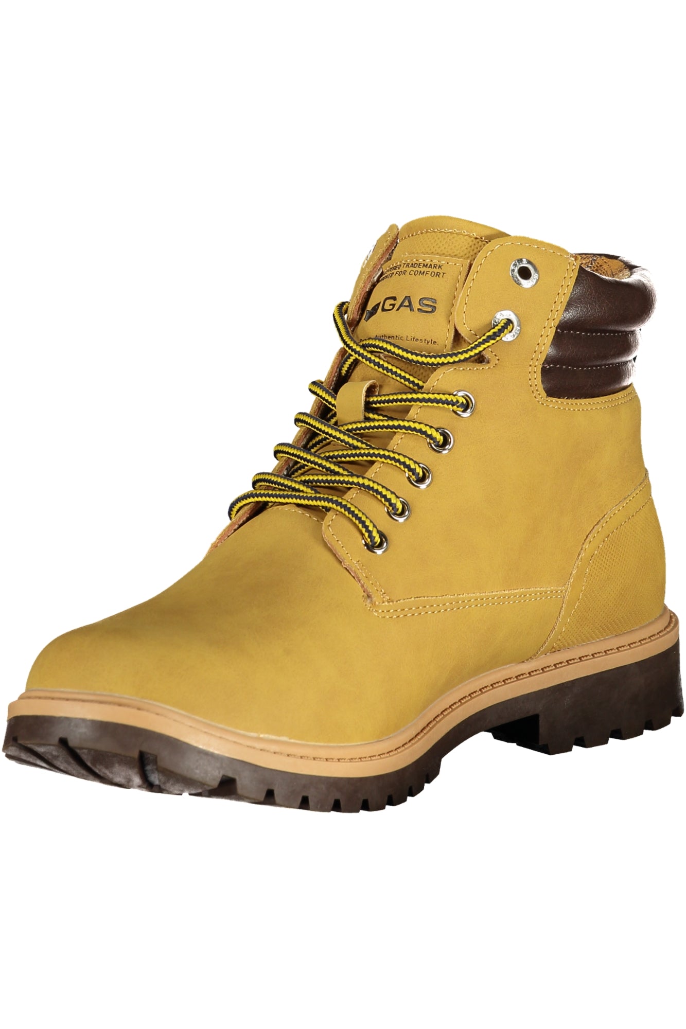 GAS Footwear Herrenstiefel Beige – Schnürstiefel für Herbst/Winter mit herausnehmbarem Fußbett Beige