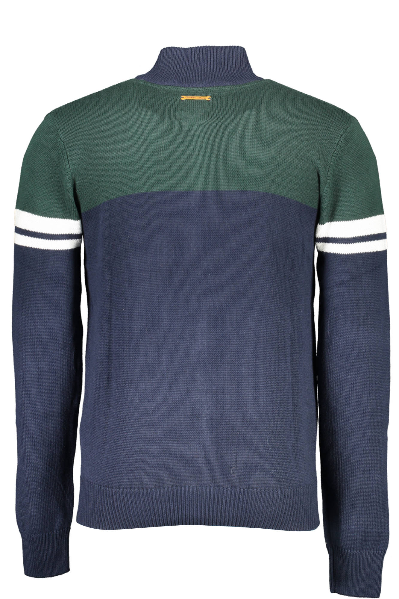 GIAN MARCO VENTURI Blauer Herren-Cardigan – Reißverschluss mit Stickerei | soulluna.de Blau