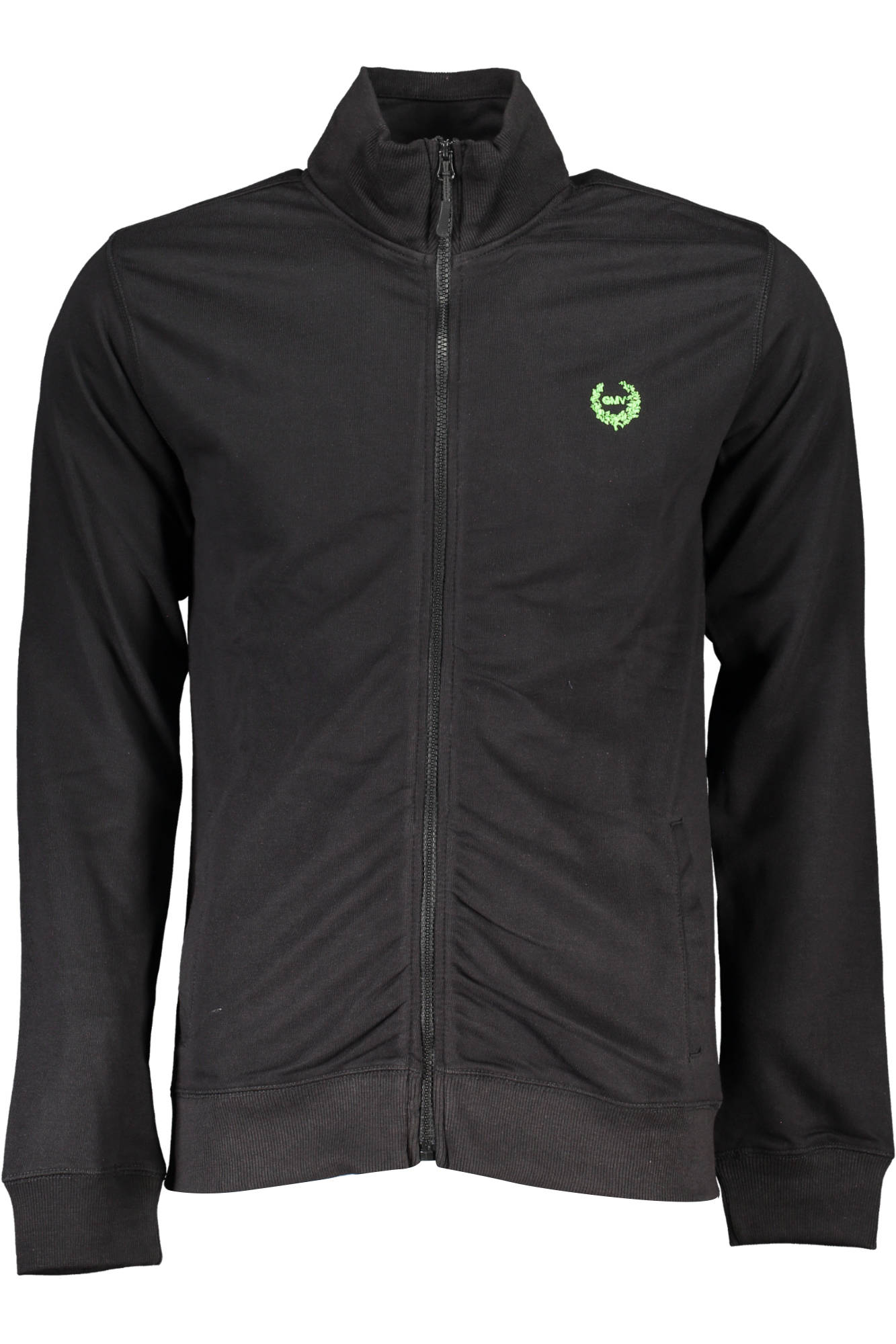 GIAN MARCO VENTURI Herren-Sweatshirt mit Reißverschluss – Schwarzes Langarm-Modell für Frühjahr/Somm Schwarz