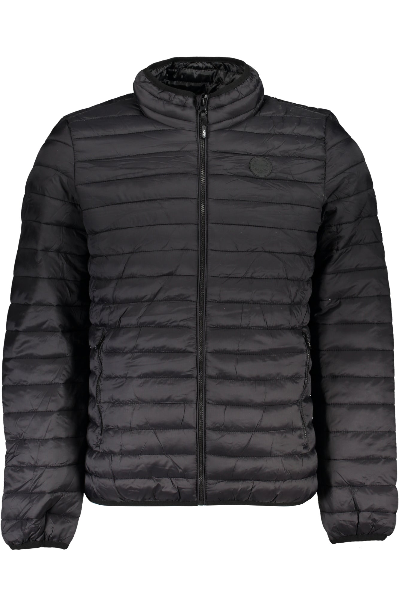 GIAN MARCO VENTURI Grüne Herrenjacke – Funktionaler Langarmschnitt für Herbst/Winter Schwarz