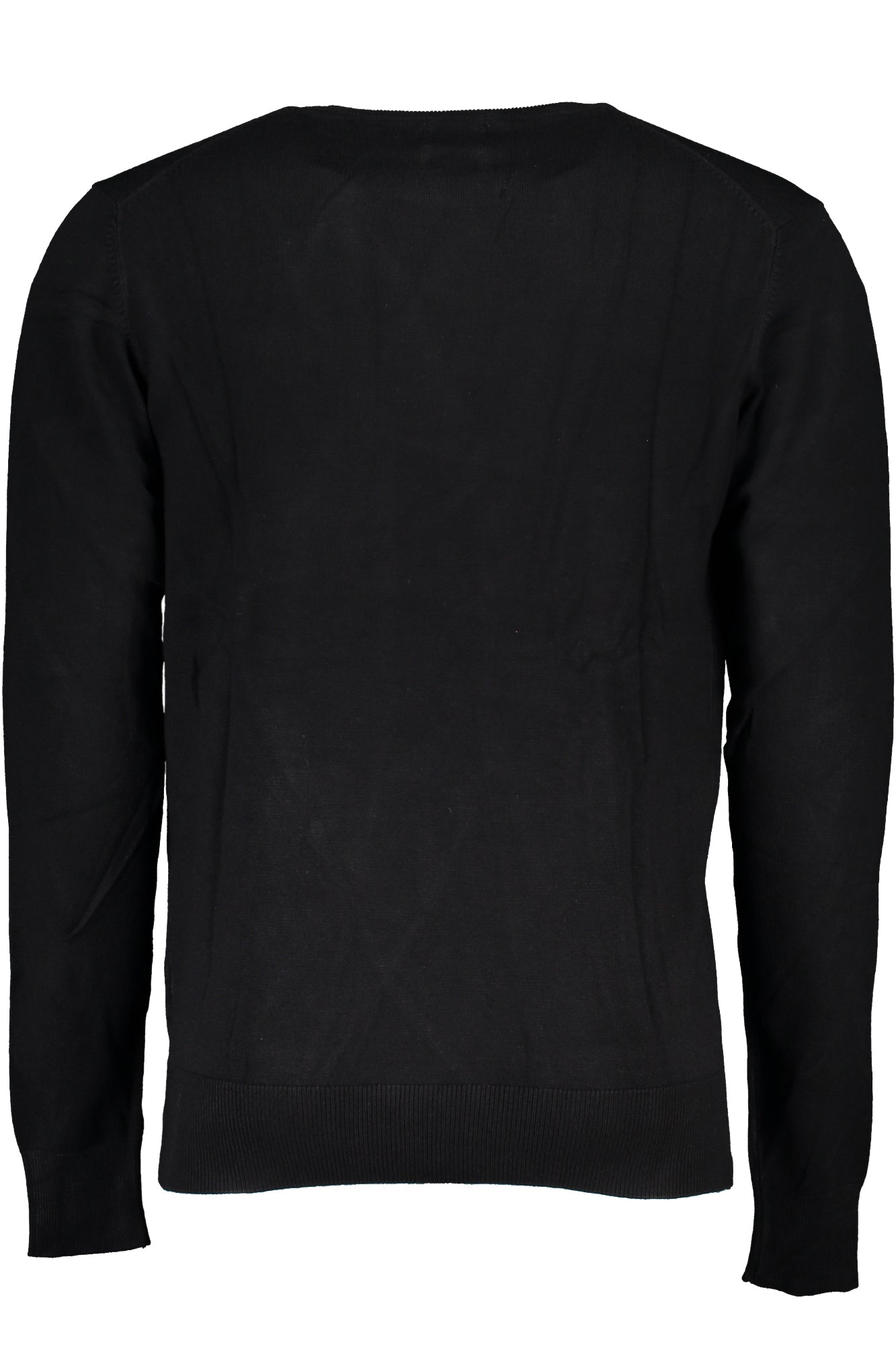 GIAN MARCO VENTURI Pullover Herren – Schwarzer Rundhals-Pullover mit Stickerei Schwarz
