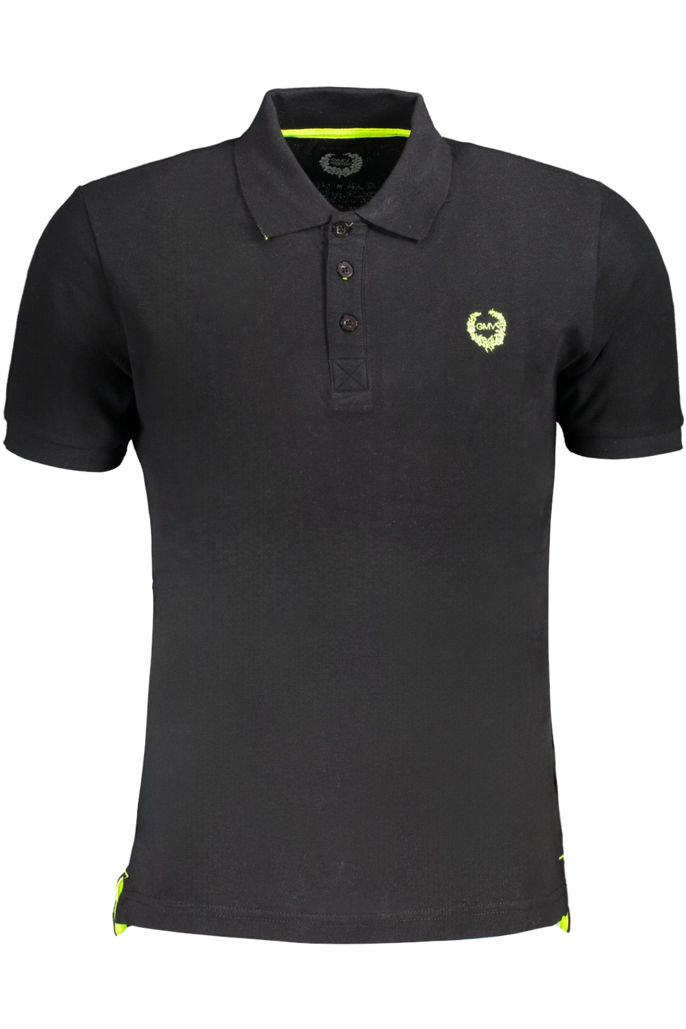 GIAN MARCO VENTURI Poloshirt Herren – Kurzärmliges Polohemd in Blau mit Logo-Stickerei Schwarz