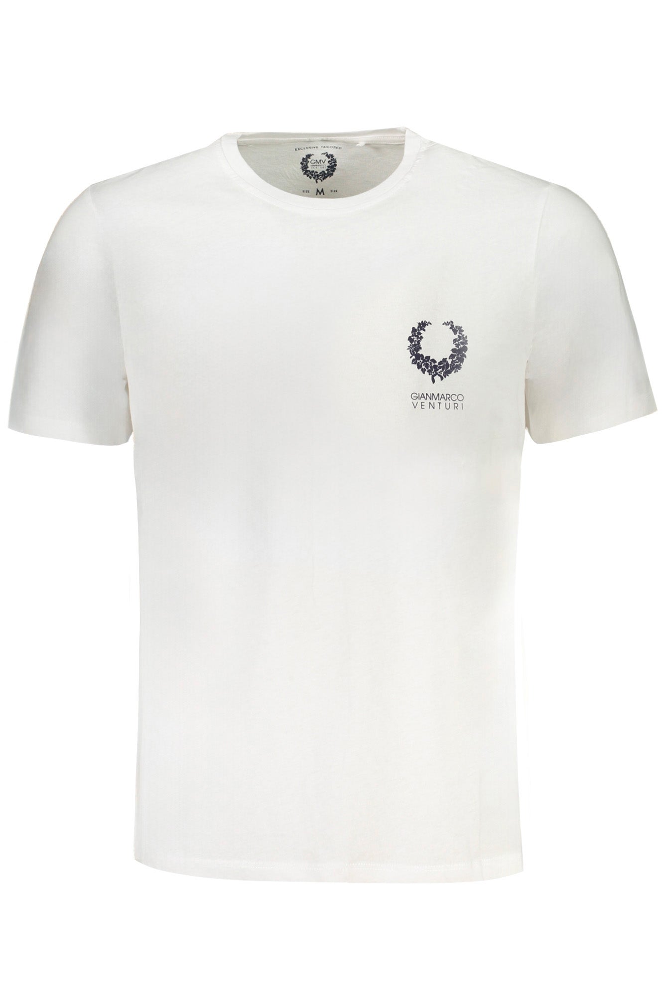 GIAN MARCO VENTURI Herren T-Shirt Kurzarm Rot – 100% Baumwolle für Sommer Weiß