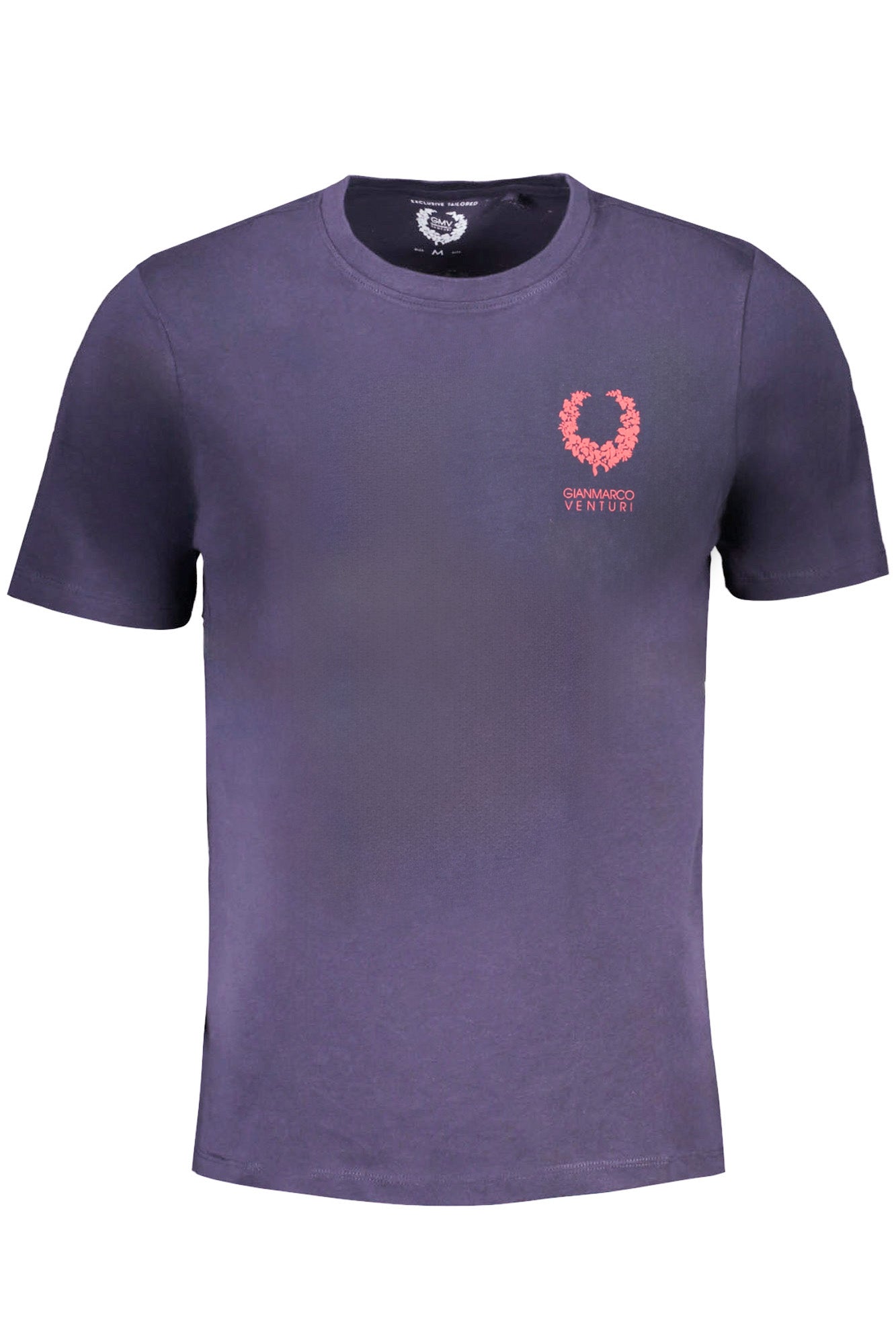GIAN MARCO VENTURI Herren T-Shirt Kurzarm Rot – 100% Baumwolle für Sommer Blau