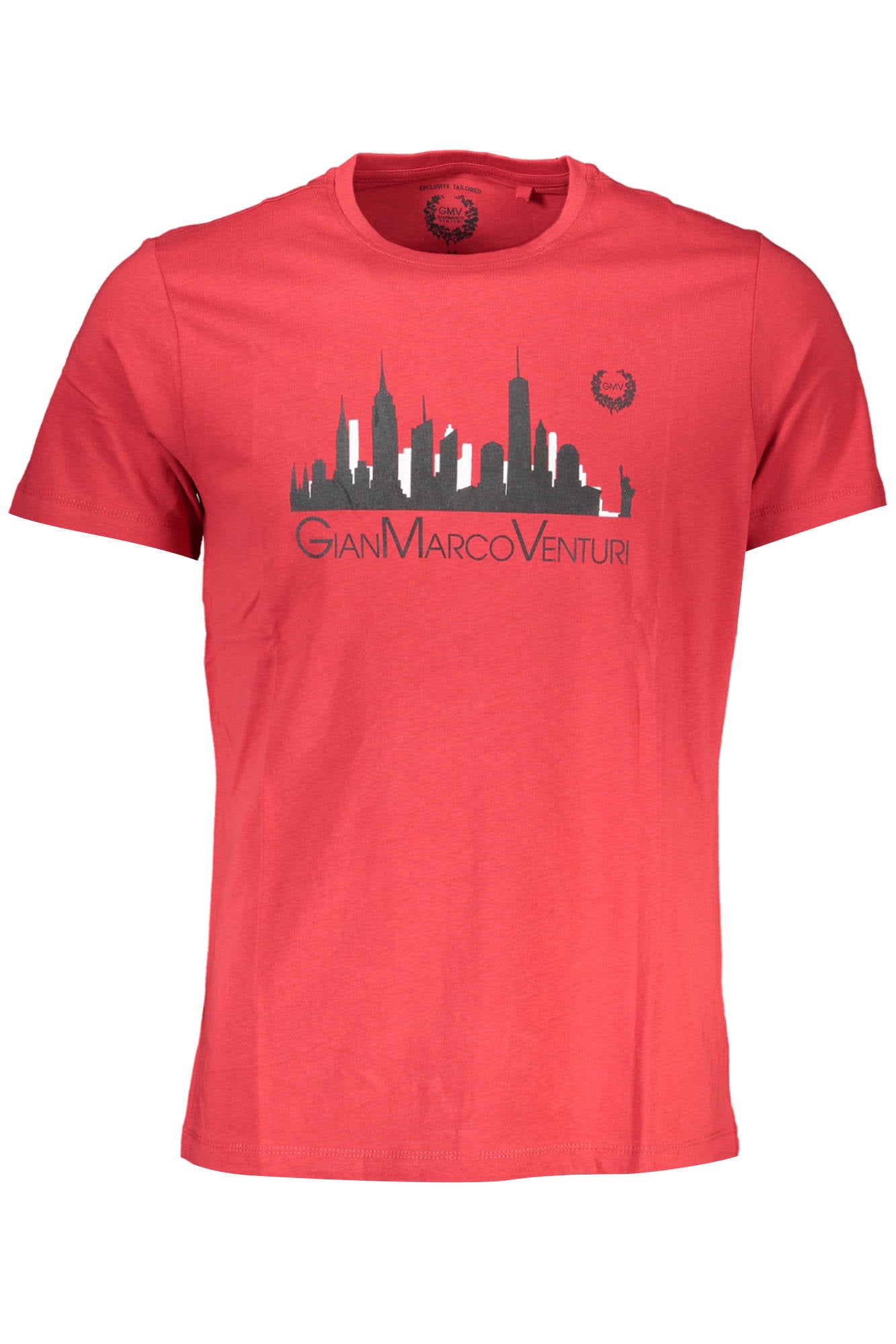 GIAN MARCO VENTURI T-Shirt Herren Kurzarm Blau – 100% Baumwolle für Sommer Rot