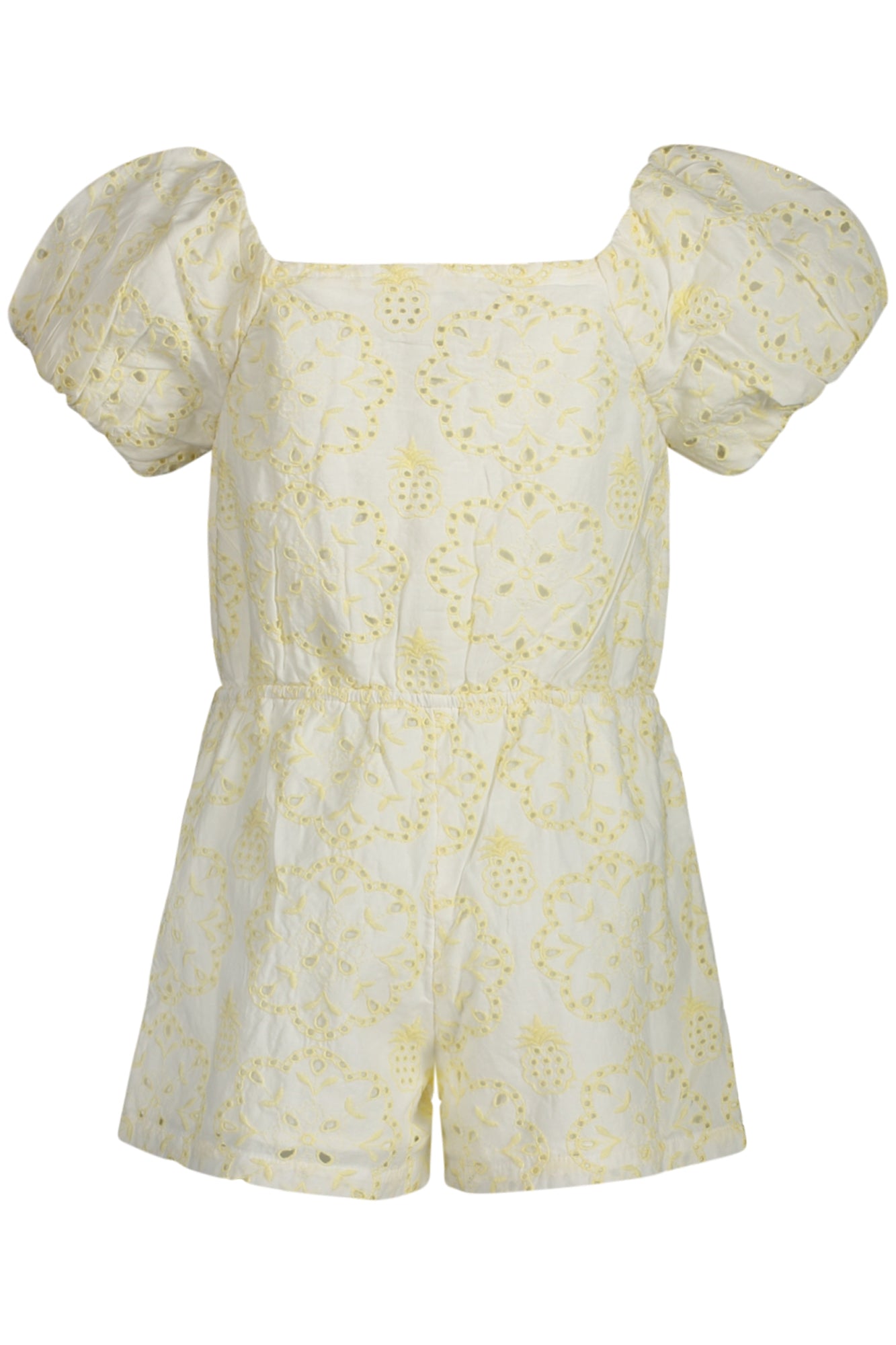 GUESS JEANS Kurzes Kleid Mädchen Gelb – Sommerkleid mit Logo-Applikation Gelb