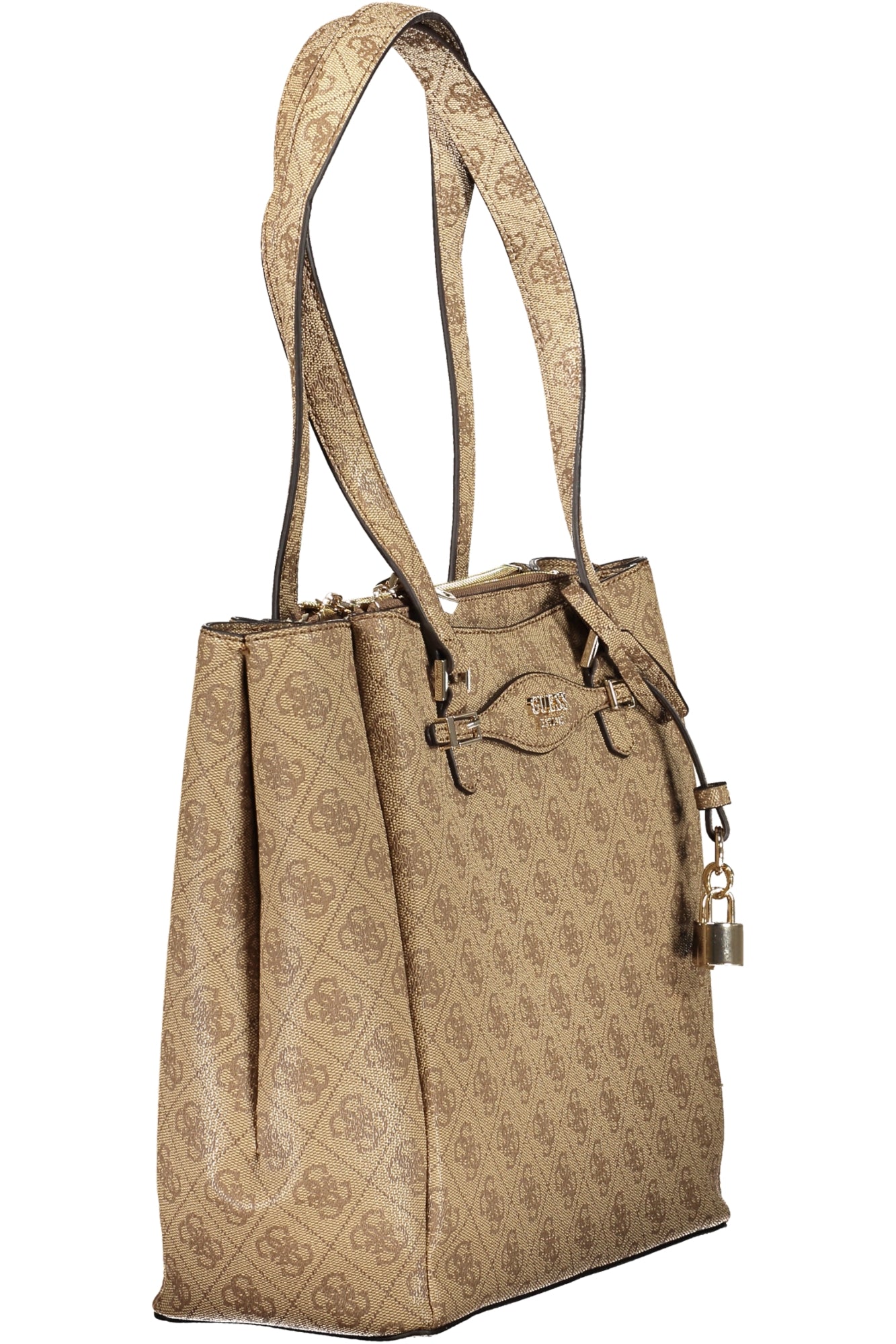 Guess Jeans Damen Schwarze Tasche Beige