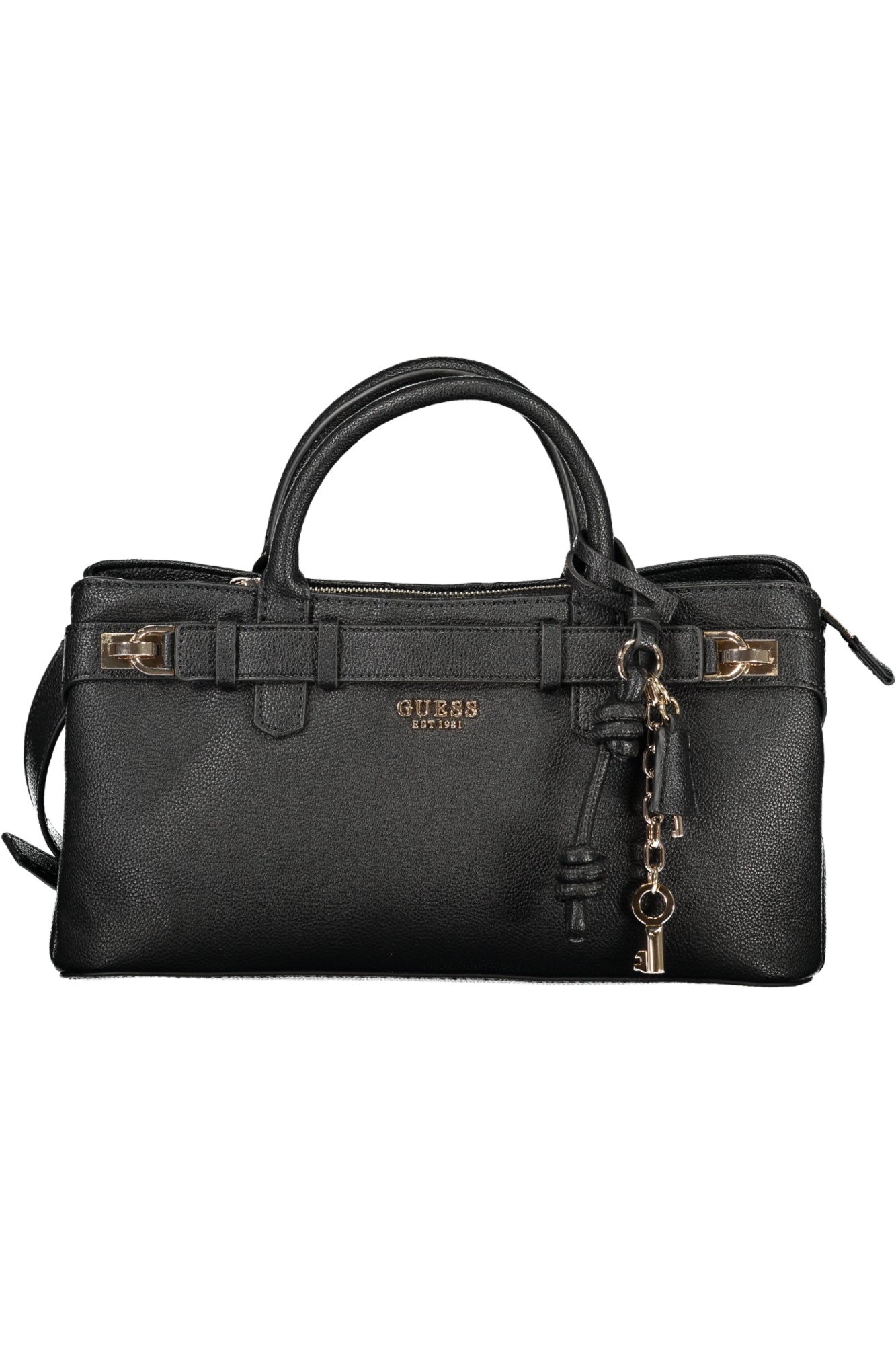 GUESS JEANS Damen Tasche schwarz – Elegante Umhängetasche mit Schultergurt für Herbst/Winter Schwarz