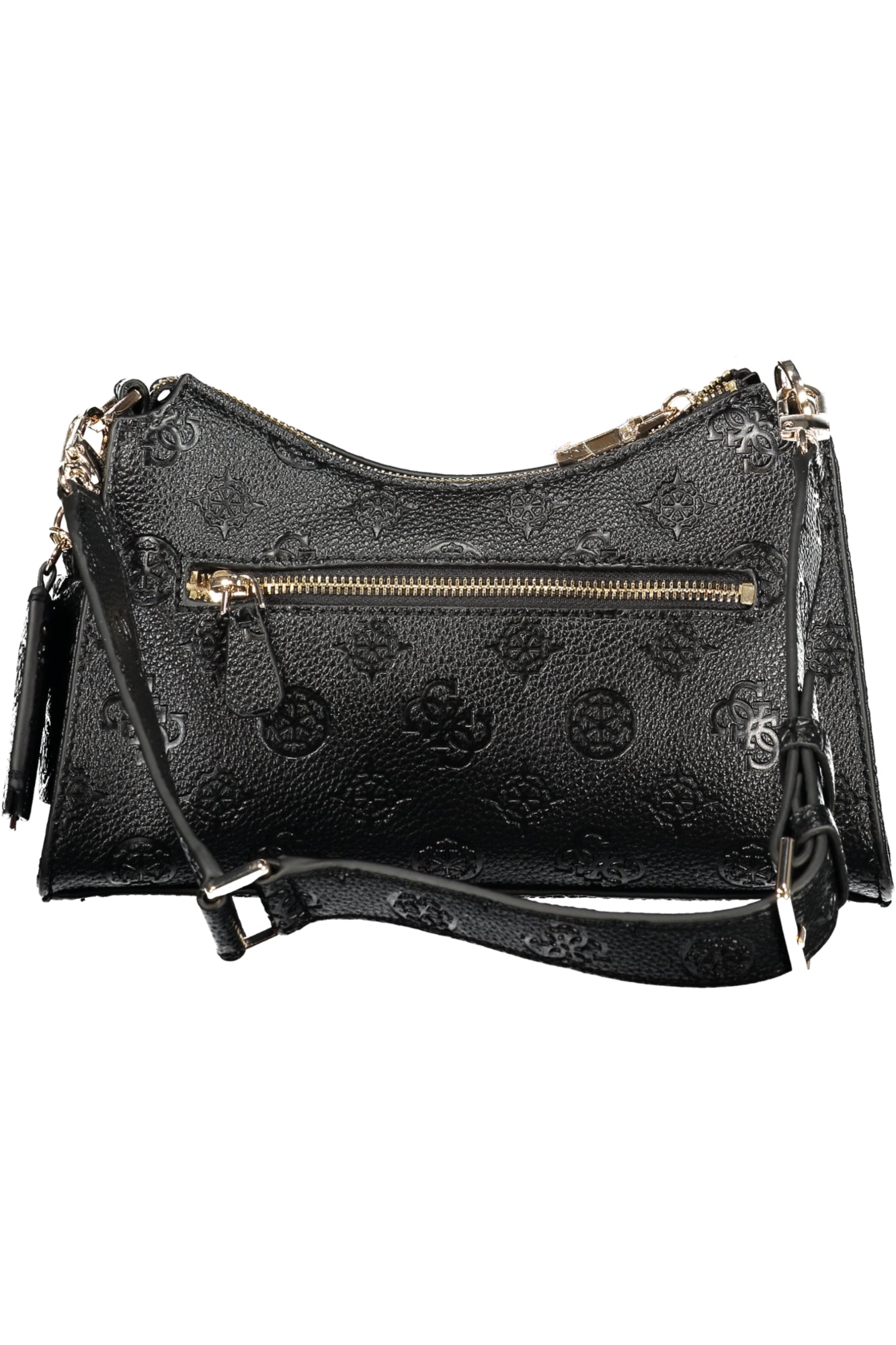 GUESS JEANS Damen Tasche Beige – Verstellbarer Schultergurt & praktische Fächer Schwarz