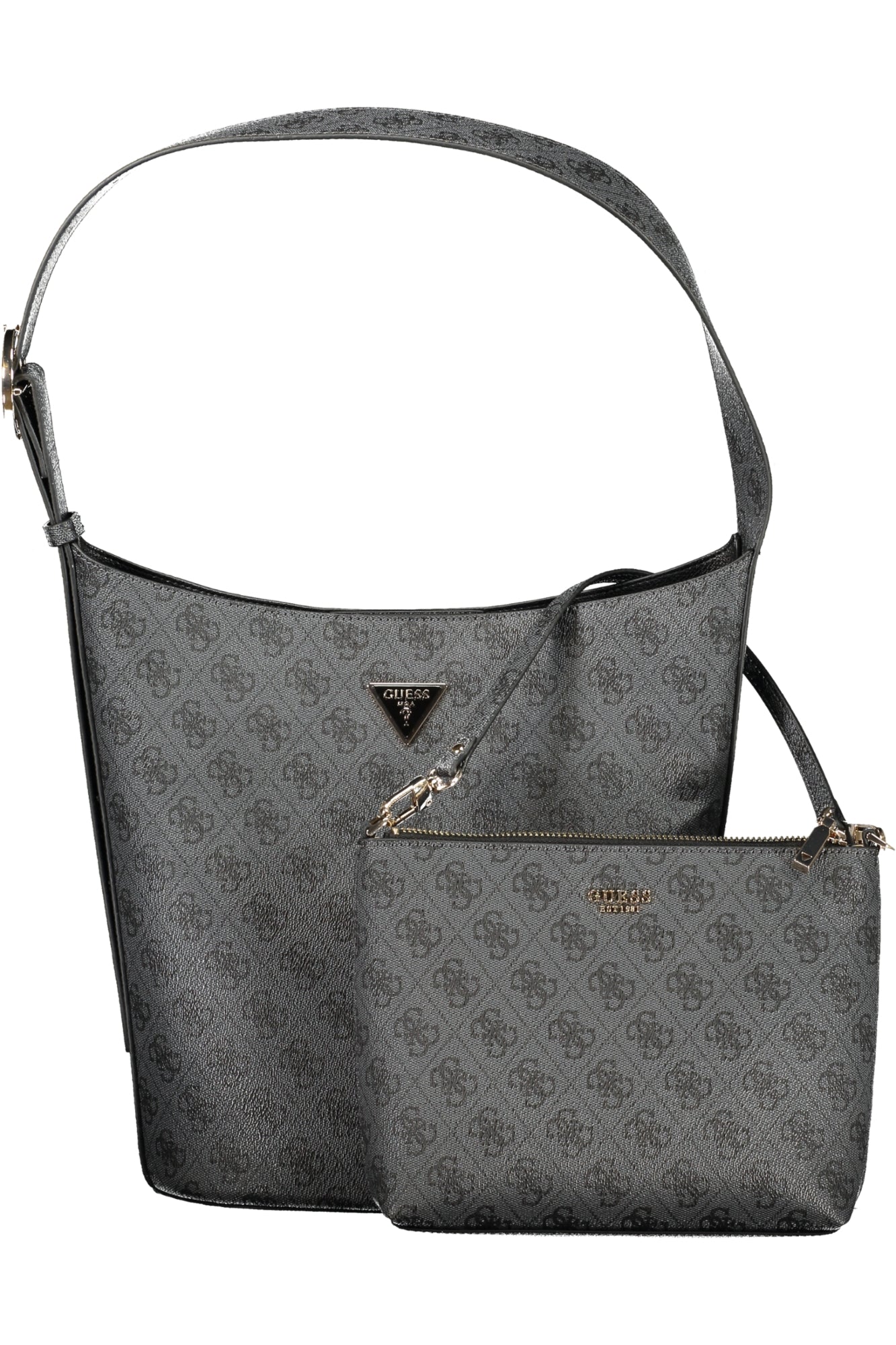 Guess Jeans Damen-Tasche, Beige Schwarz