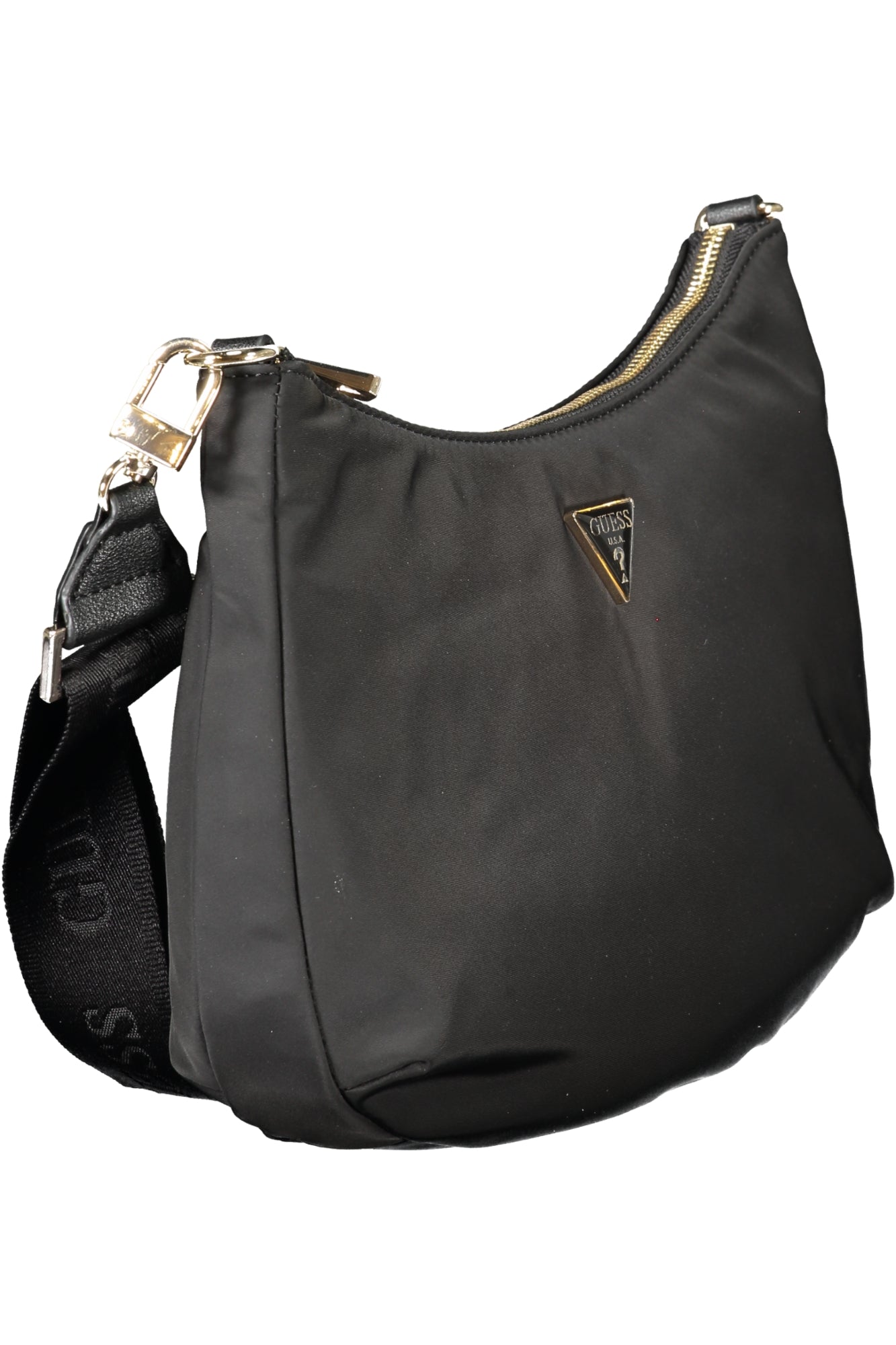 GUESS JEANS Damentasche Schwarz – Ökologische Schultertasche mit verstellbarem Gurt Schwarz