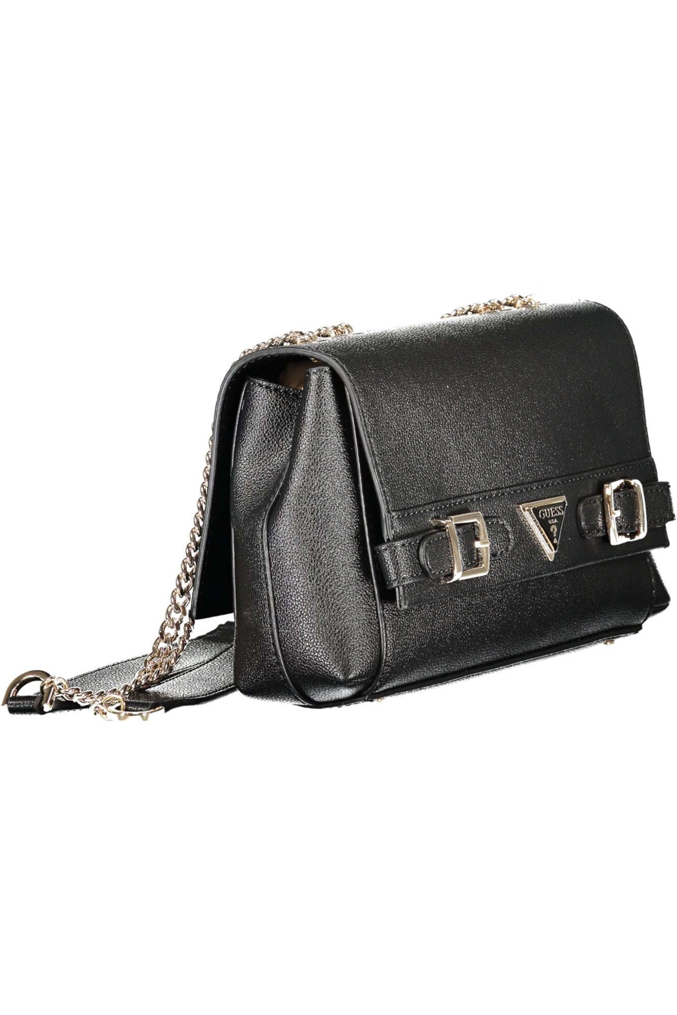 GUESS JEANS Damentasche Schwarz – Elegante Handtasche für Damen mit Kettengriffen Schwarz