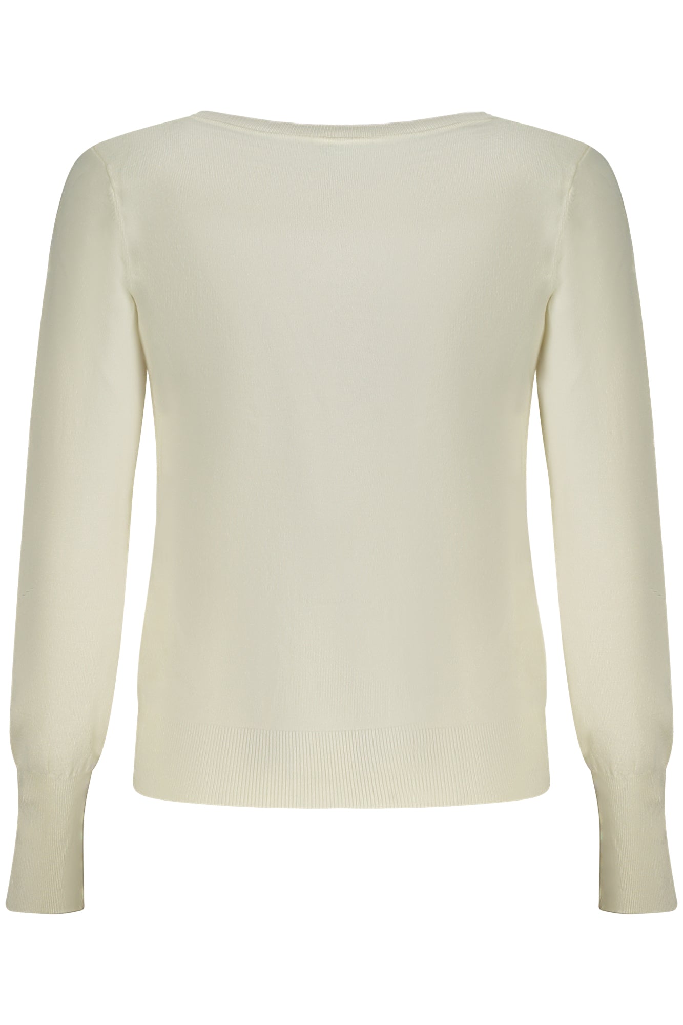 GUESS JEANS Damen-Cardigan Weiss – V-Ausschnitt mit Strass-Applikationen | soulluna.de Weiß
