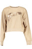 GUESS JEANS Sweatshirt Damen Beige – Bio-Baumwolle mit Logo-Detail Beige