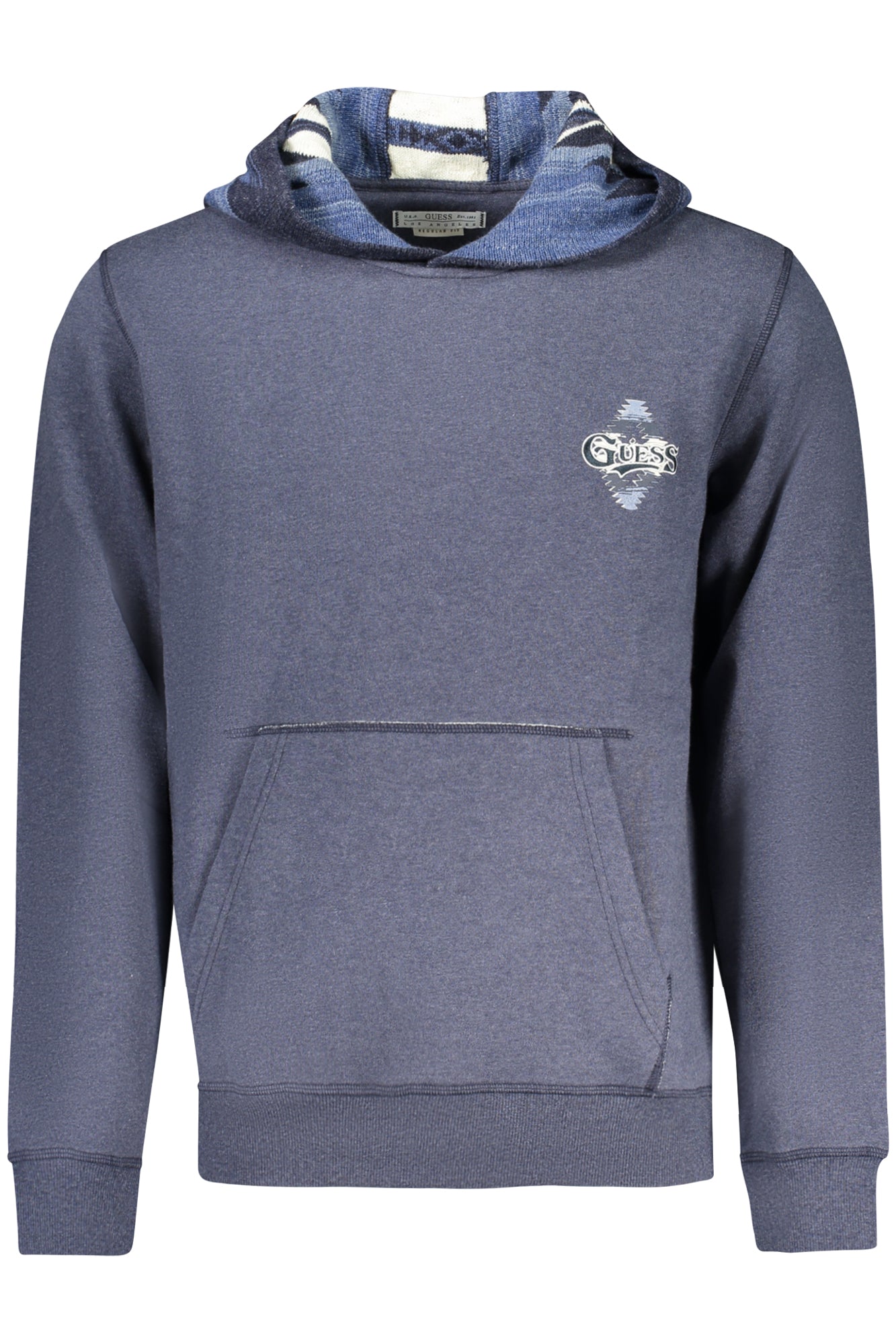 GUESS JEANS Sweatshirt Herren Grau – Kapuzenpullover aus Baumwolle für Herbst/Winter Blau
