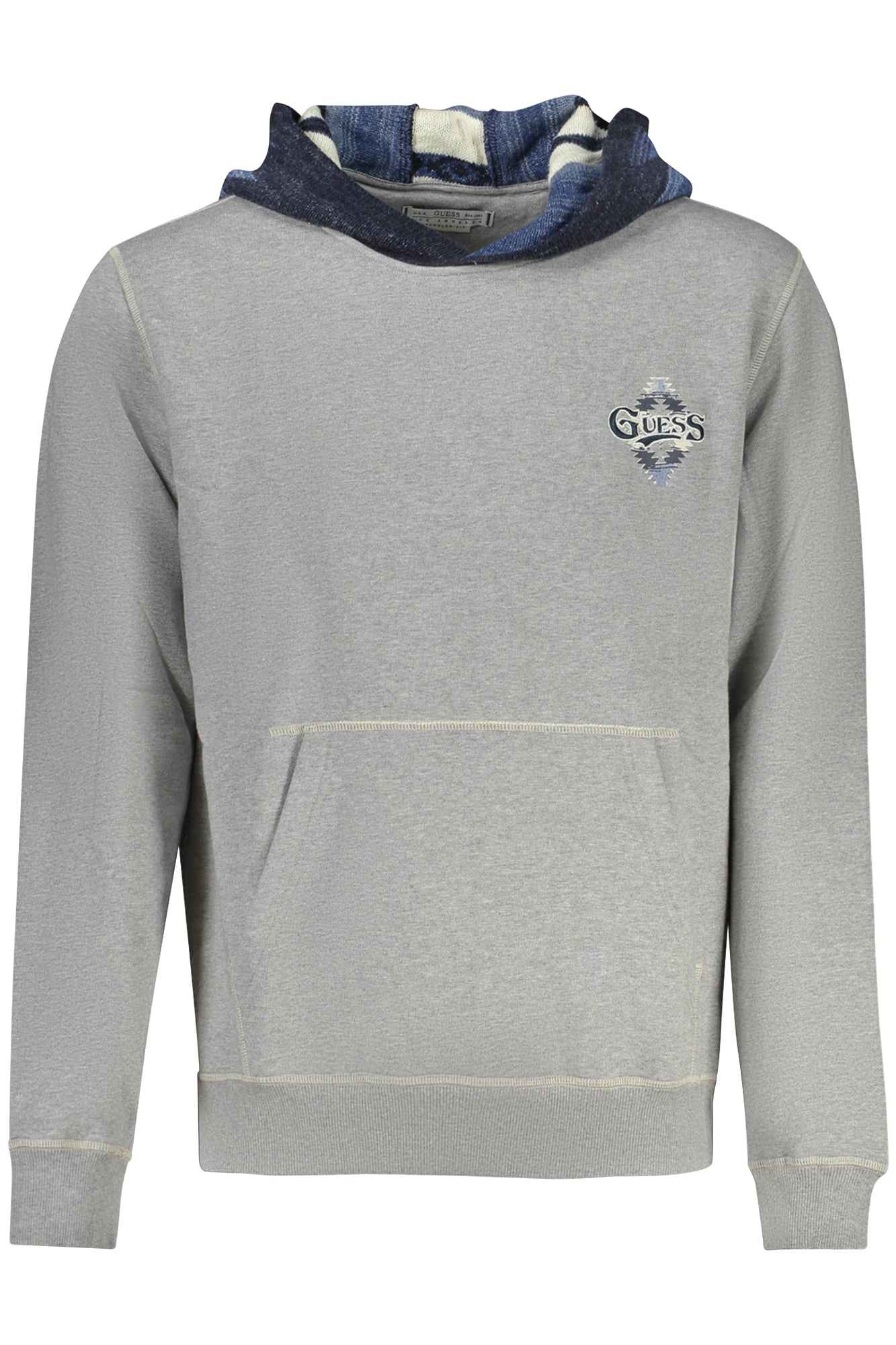 GUESS JEANS Sweatshirt Herren Grau – Kapuzenpullover aus Baumwolle für Herbst/Winter Grau