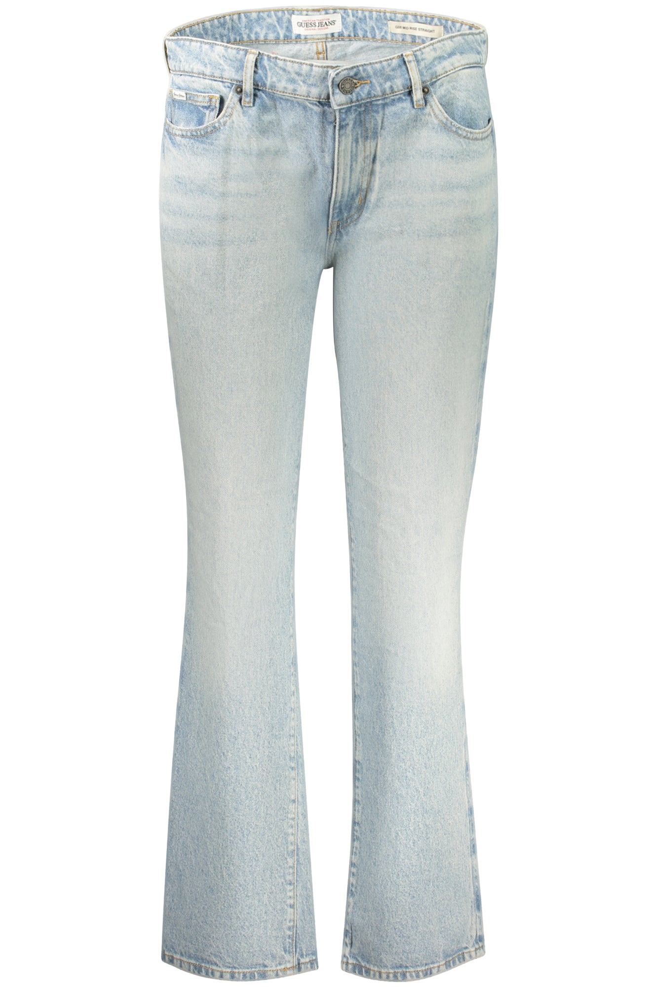 GUESS JEANS Damen Jeans – mit Taschen, mit Reißverschluss Hellblau