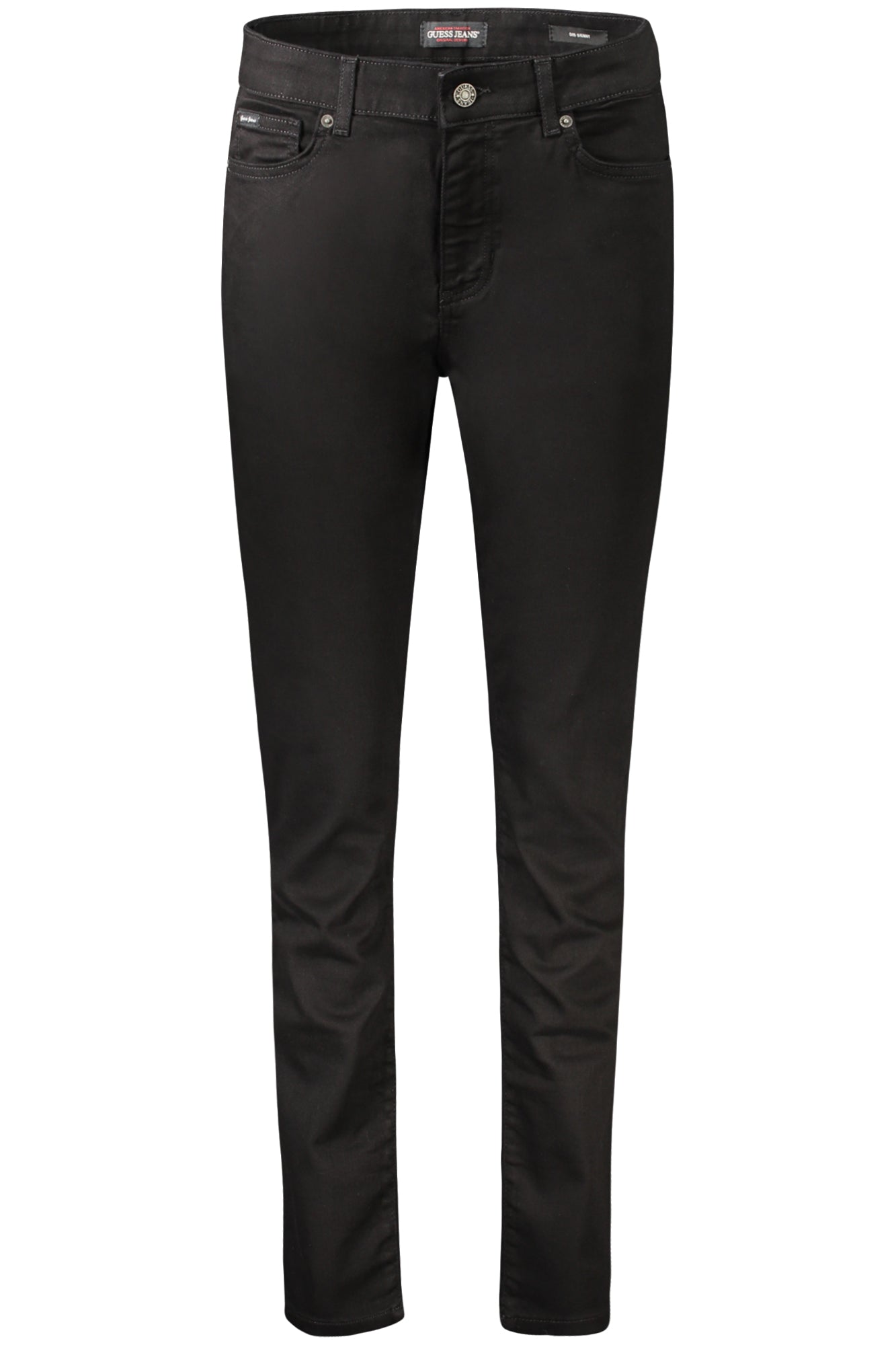 GUESS JEANS Damen Schwarze Denim-Jeans – Skinny Fit mit Logo | soulluna.de Schwarz