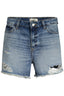 GUESS JEANS Jeans Shorts Damen – Blau mit Wascheffekt & Logo | soulluna.de Hellblau