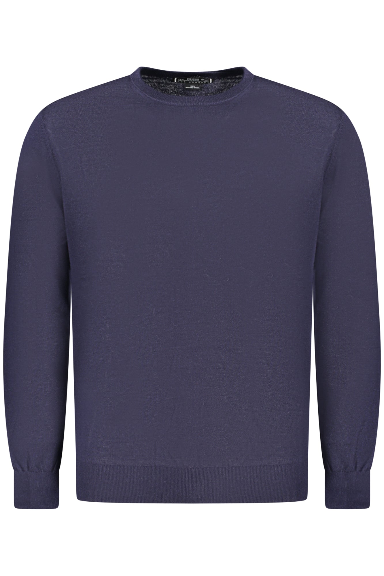 GUESS JEANS Pullover Herren Schwarz – Langarm-T-Shirt aus 100% Lana für Frühjahr/Sommer Blau