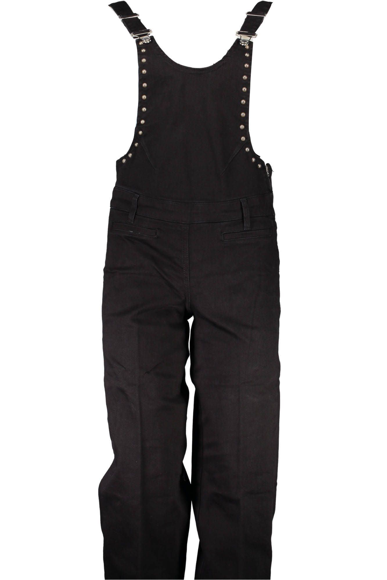 GUESS JEANS Schwarze Damen-Latzhose – Stilvolle Nieten-Optik für Herbst/Winter Schwarz