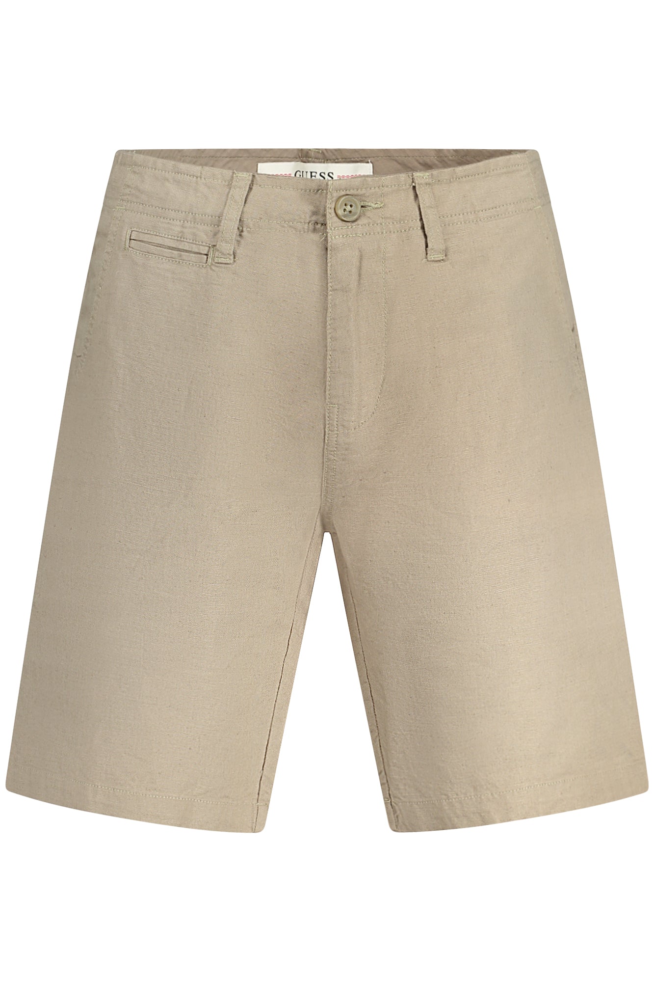 GUESS JEANS Bermudashose Herren Braun – Leinen-Baumwolle-Mix für Sommer Braun