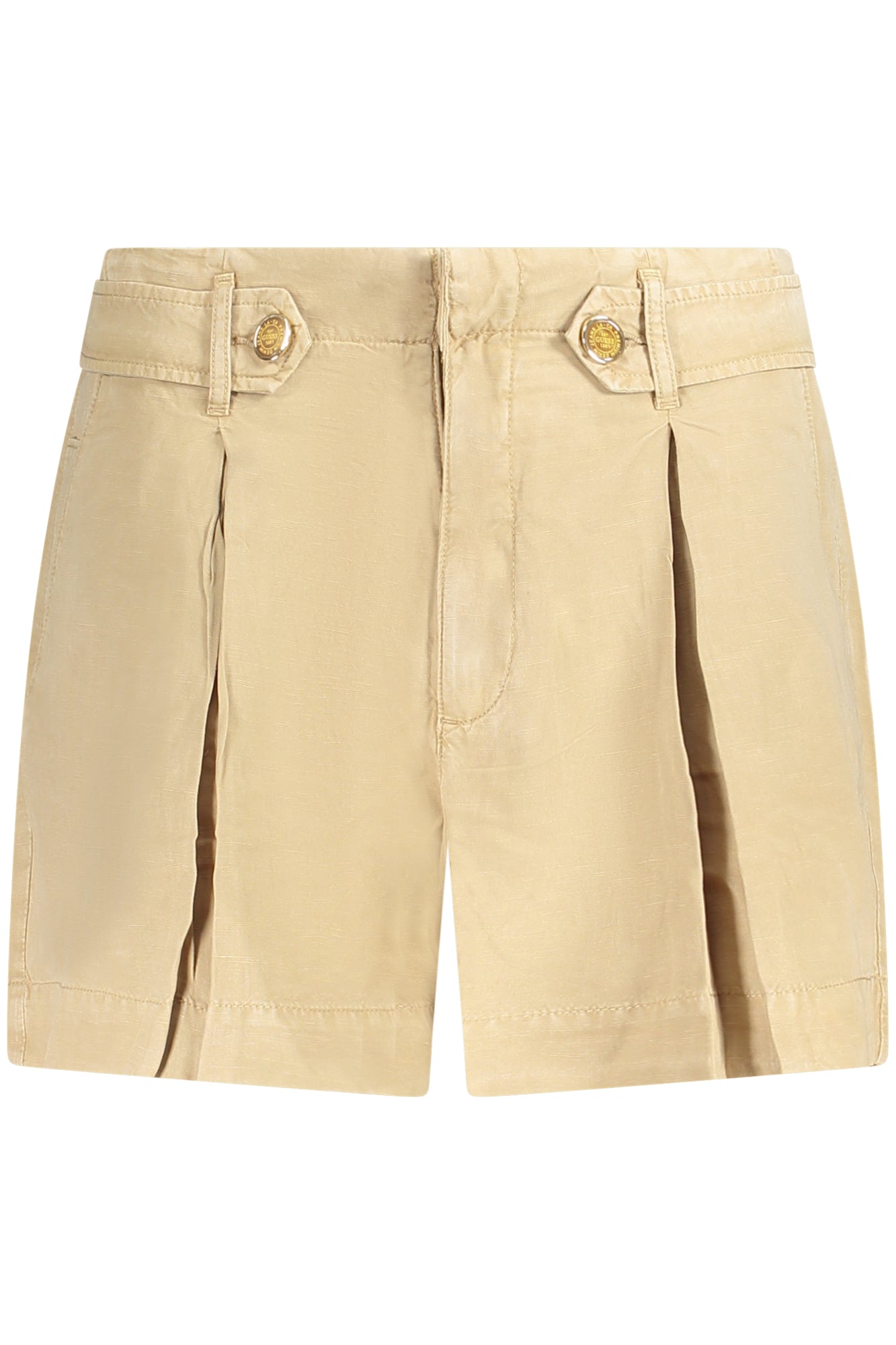 GUESS JEANS Kurze Hose Damen Grün – Sommerhose aus Lyocell & Lino | soulluna.de Beige