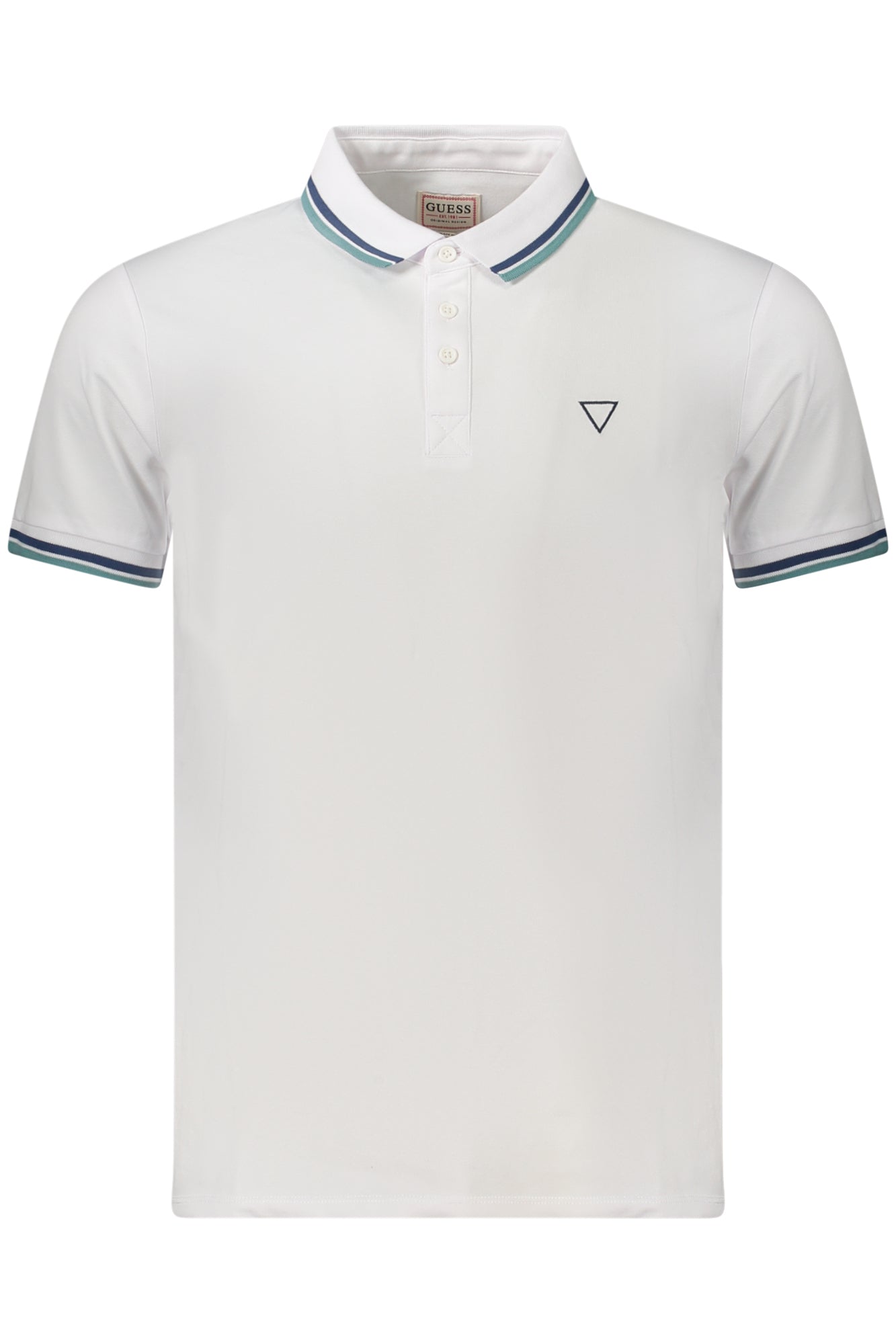 GUESS JEANS Herren Poloshirts – Kurzarm, aus Baumwolle Weiß