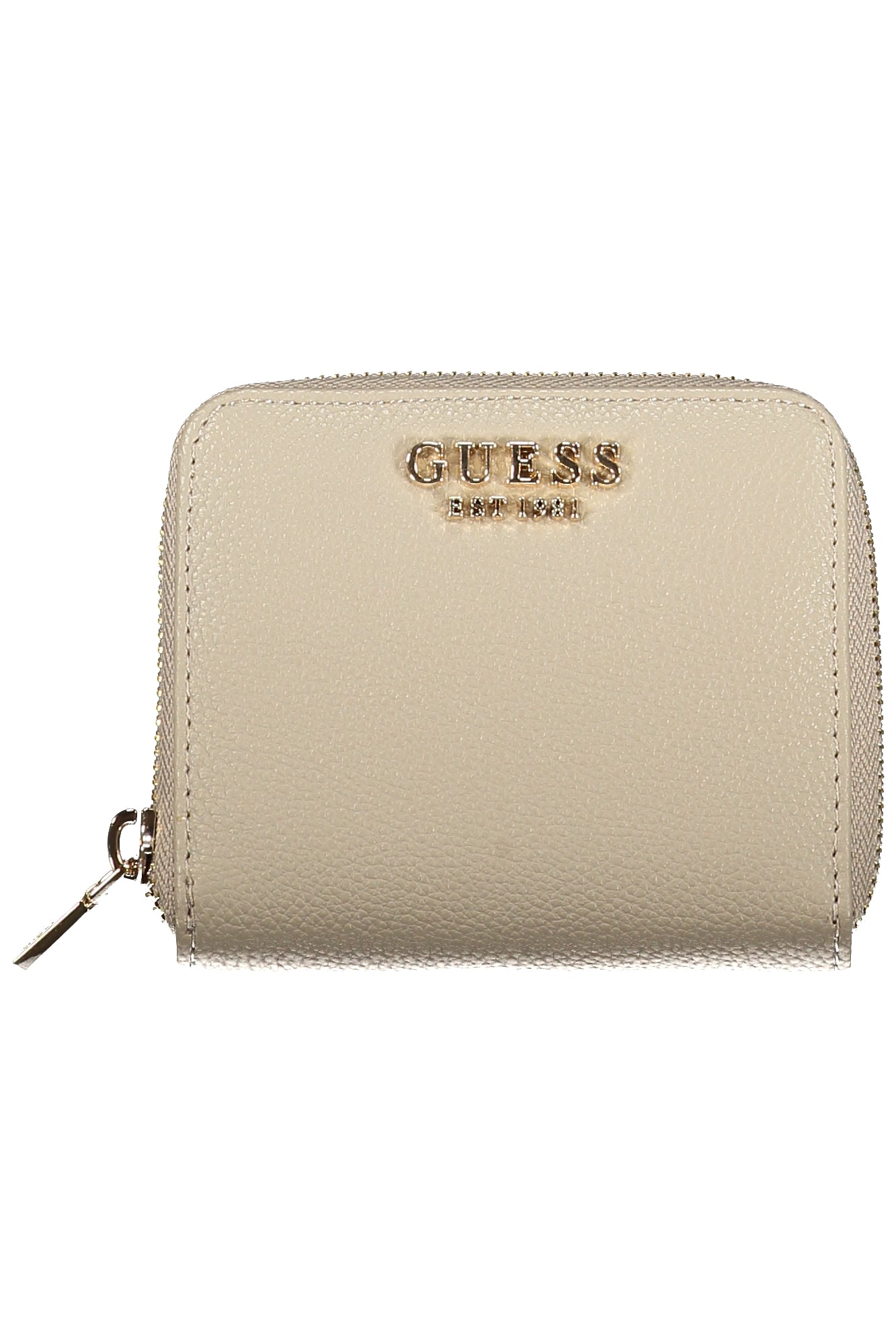 GUESS JEANS Geldbörse Damen – Schwarze Portemonnaie mit Münzfach und Logo Beige