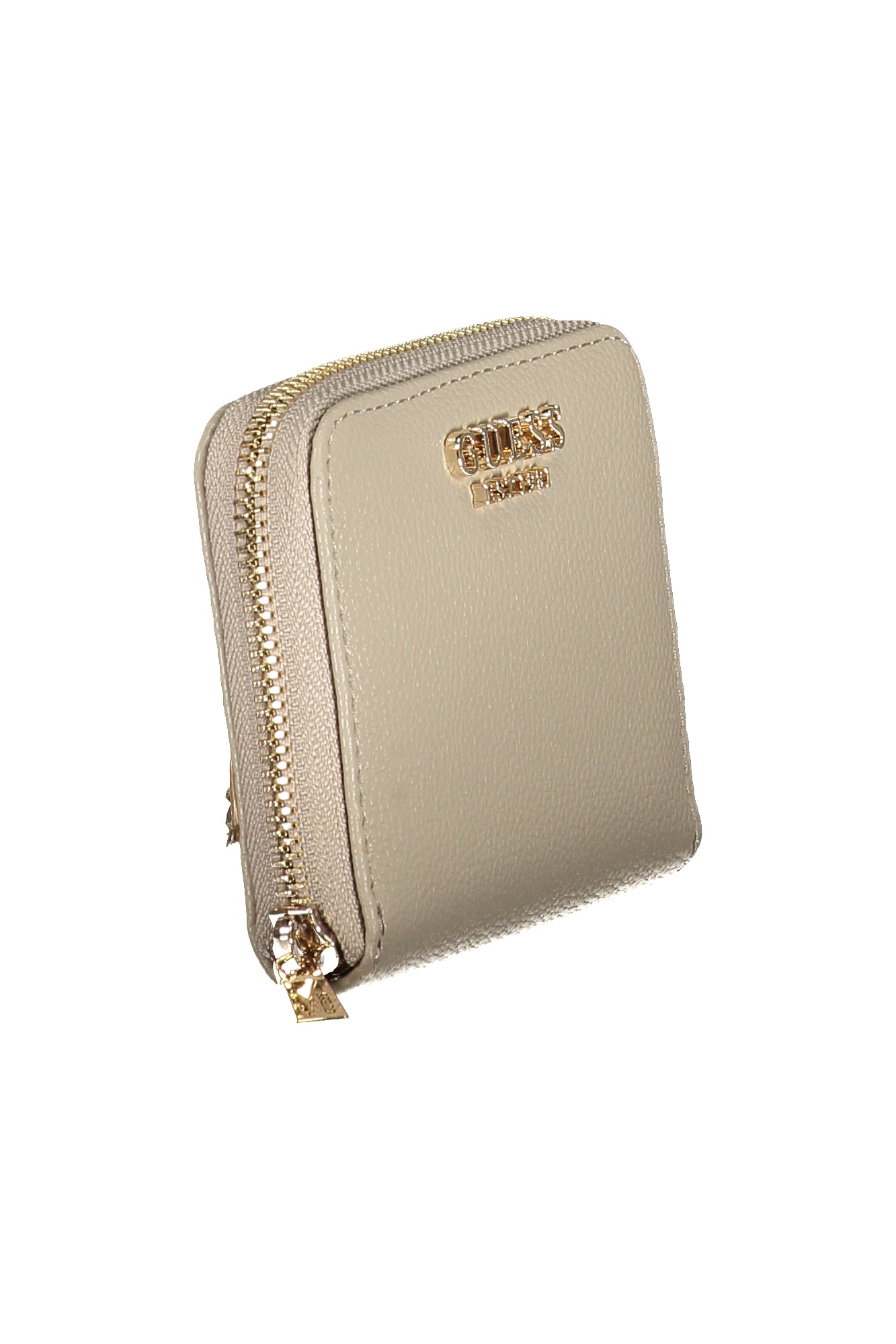 GUESS JEANS Geldbörse Damen – Schwarze Portemonnaie mit Münzfach und Logo Beige