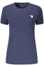 GUESS JEANS DAMEN KURZARM-T-SHIRT BLAU