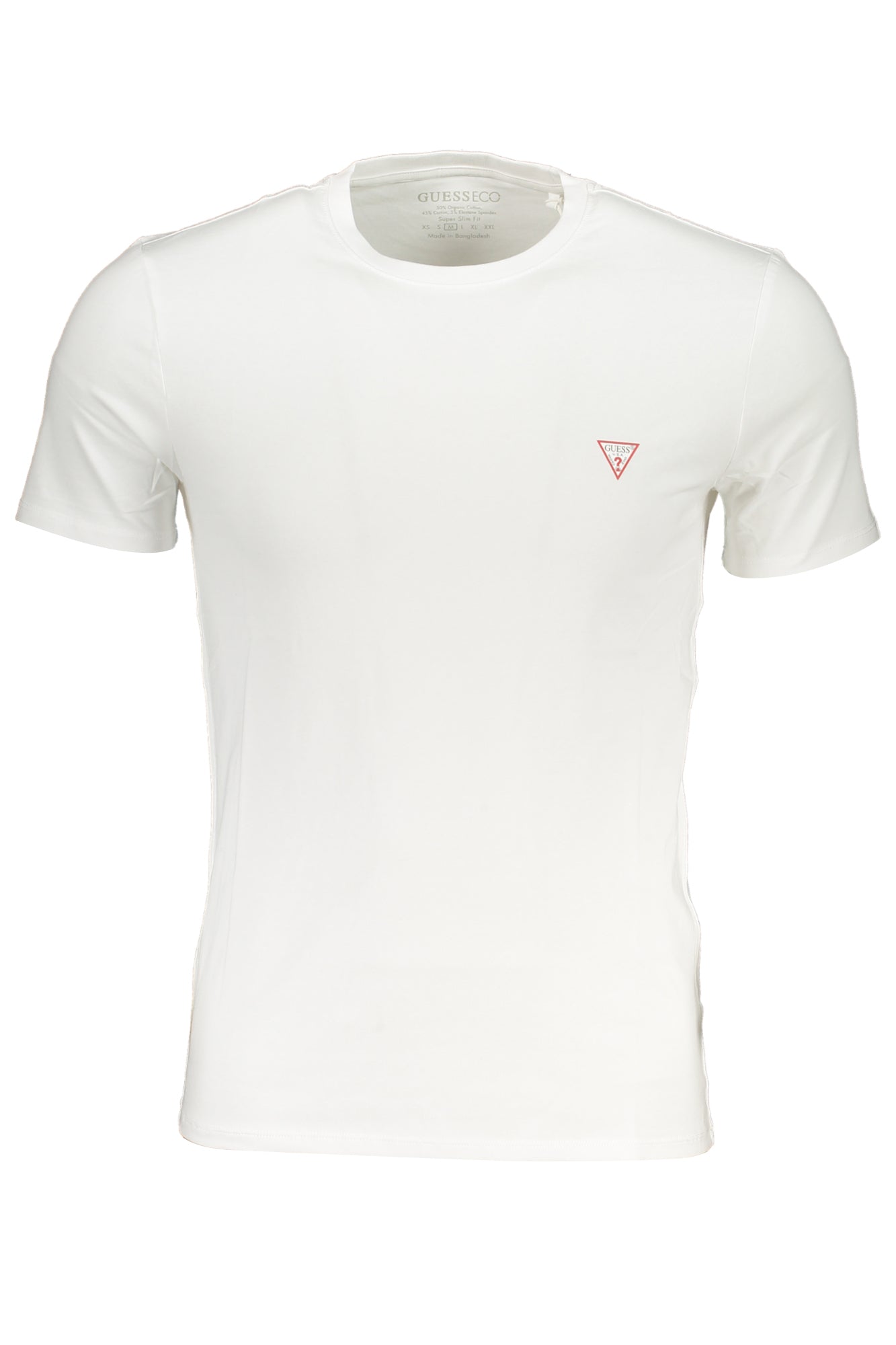 GUESS JEANS Herren T-Shirt – Slim Fit, aus Baumwolle Weiß