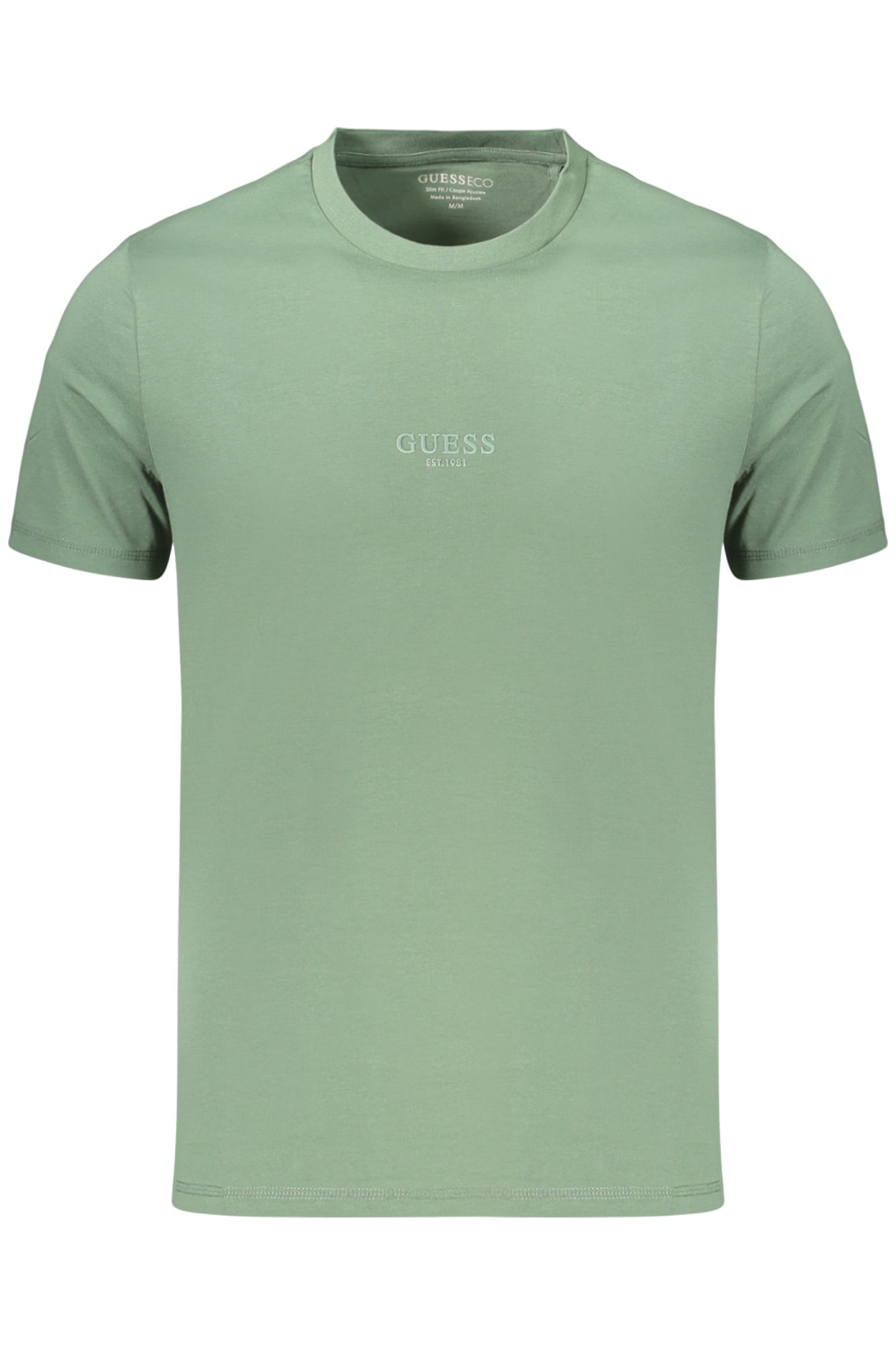 GUESS JEANS Herren T-Shirt – Slim Fit, aus Baumwolle Grün