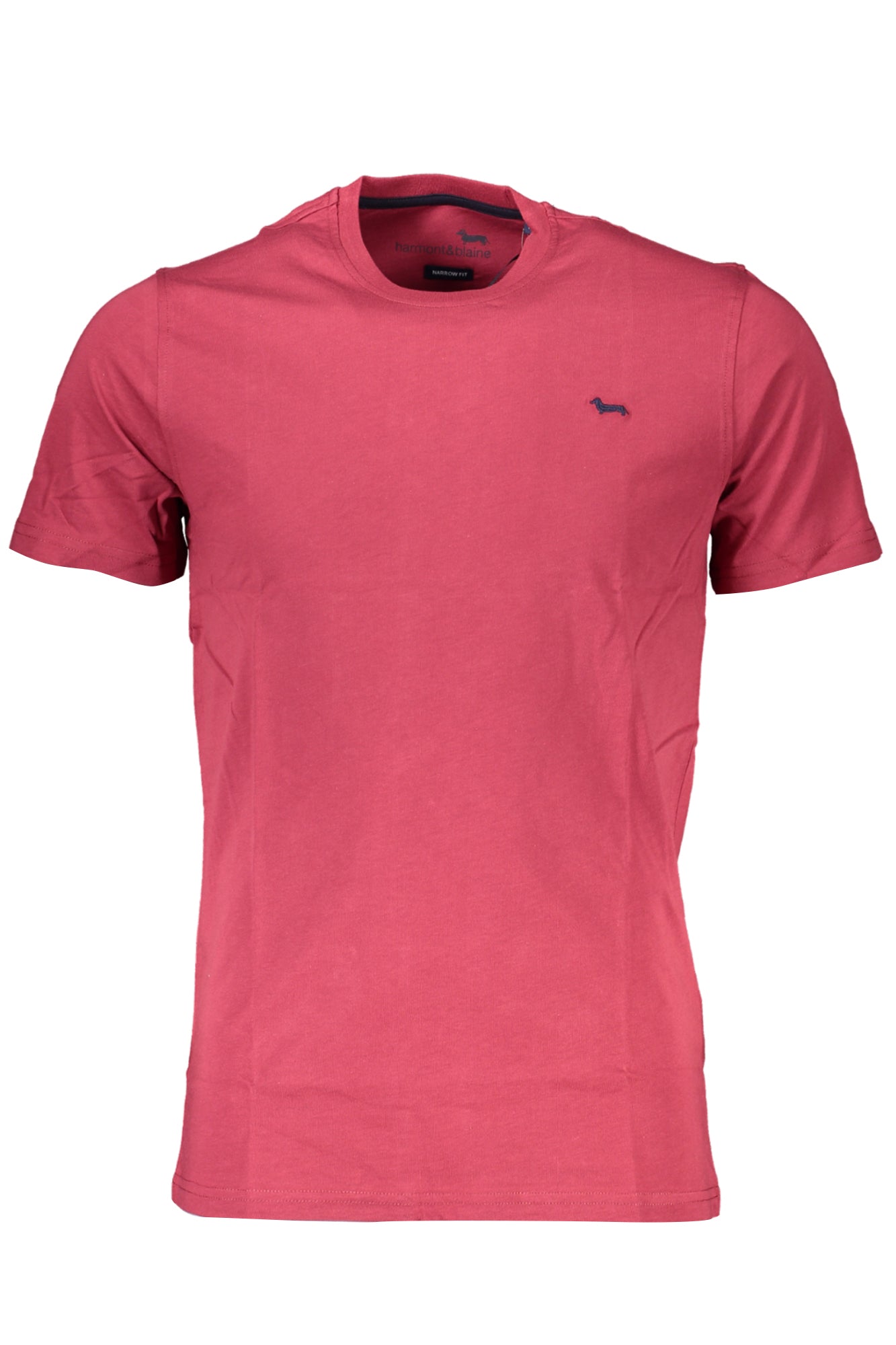 HARMONT & BLAINE T-Shirt Herren – Rotes Kurzarm-Shirt mit Logo-Stickerei Rot