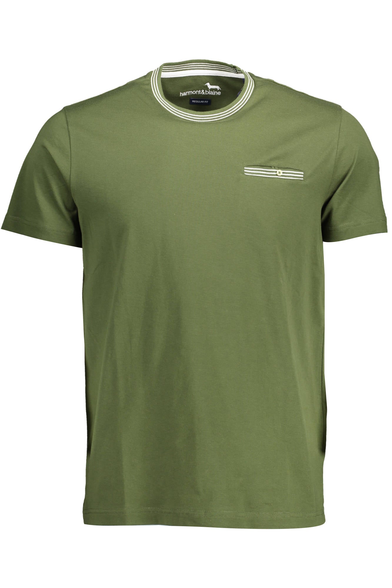 HARMONT & BLAINE Herren T-Shirt Grün – Regular Fit aus 100% Baumwolle Grün