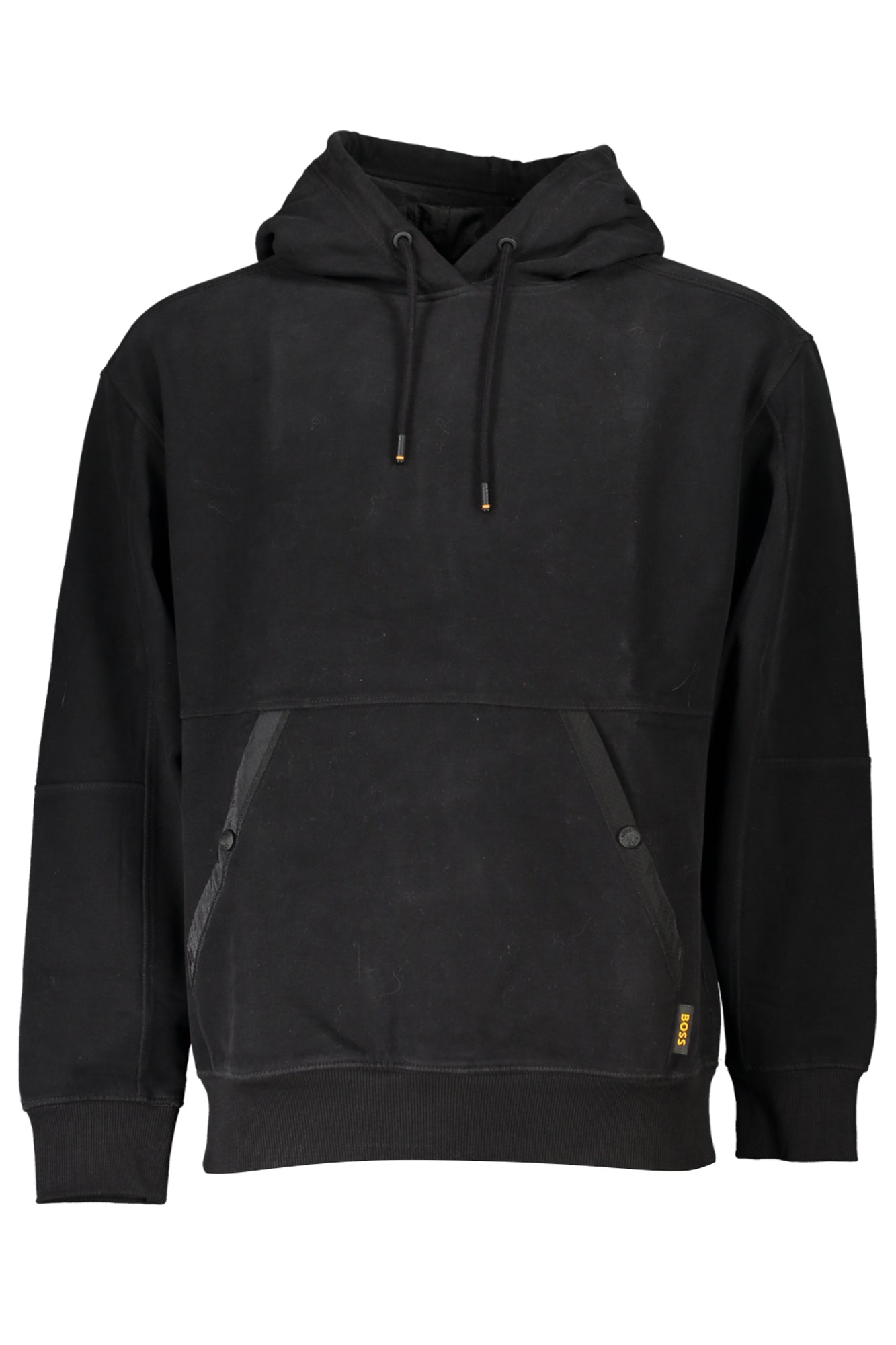 BOSS Sweatshirt Herren mit Kapuze – Schwarzes Fleece-Material für Herbst/Winter Schwarz