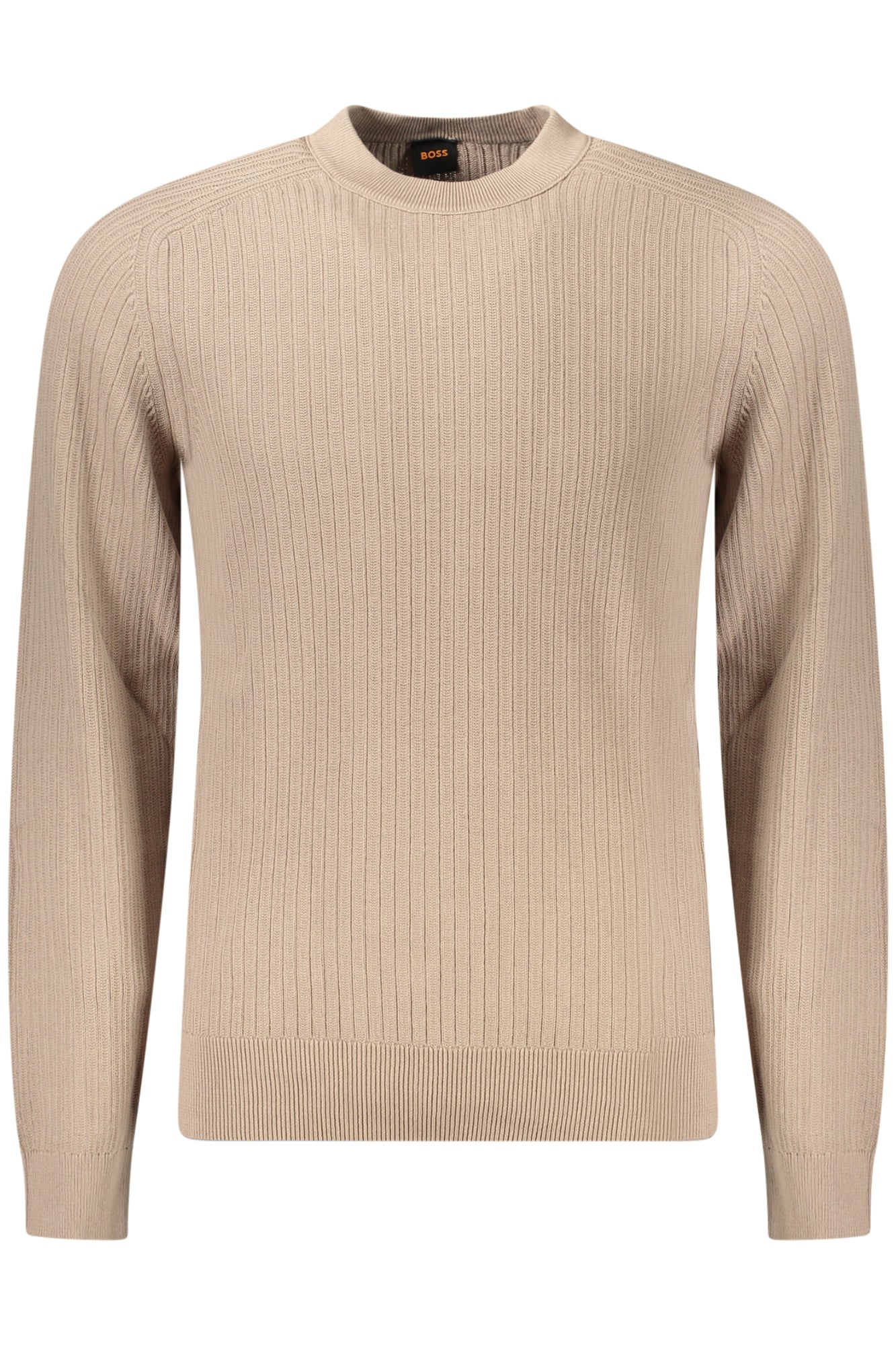 BOSS Herren Pullover Beige – 100% Baumwolle mit Logo-Detail | soulluna.de Beige